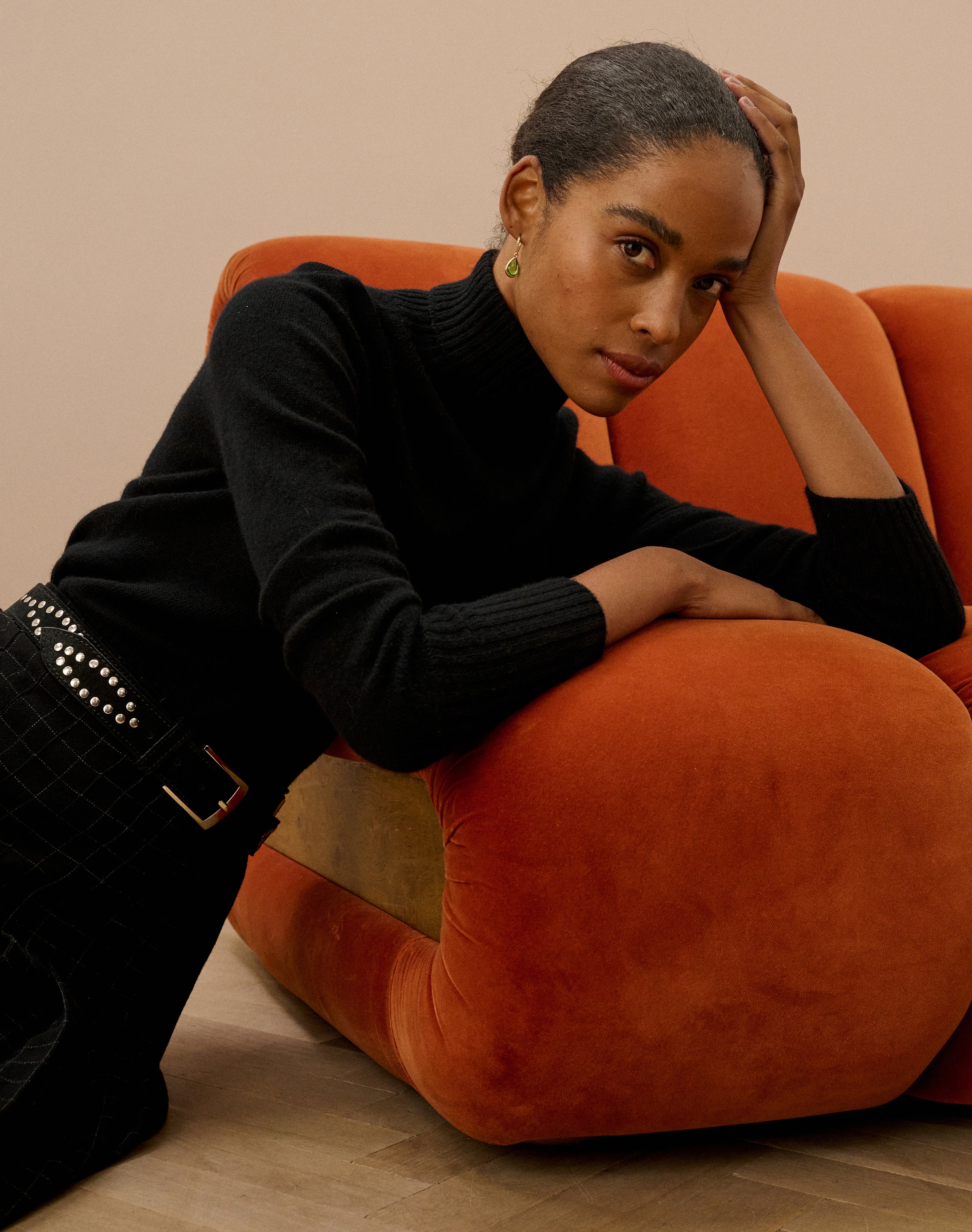Cashmere Boxy Polo Neck