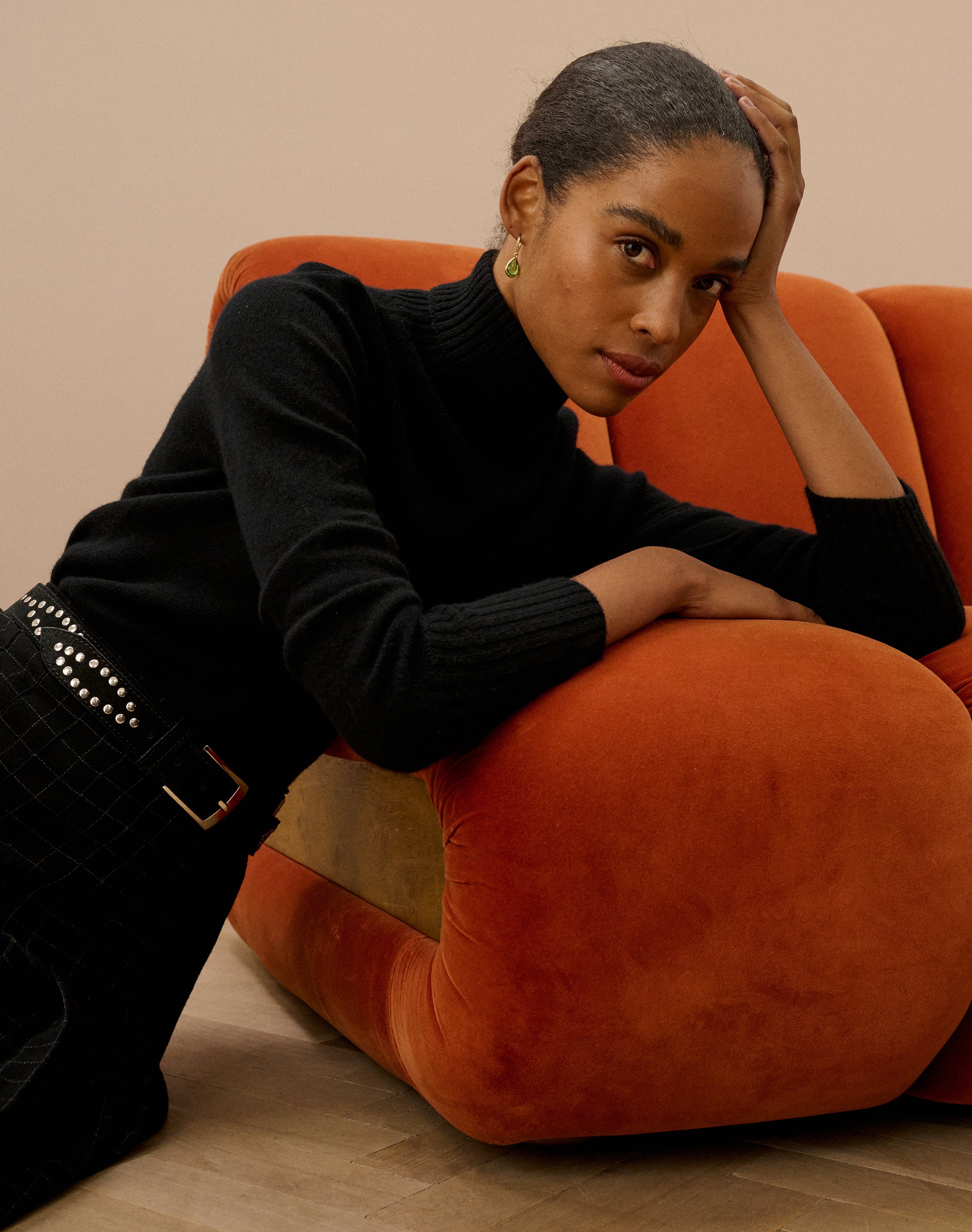 Cashmere Boxy Polo Neck