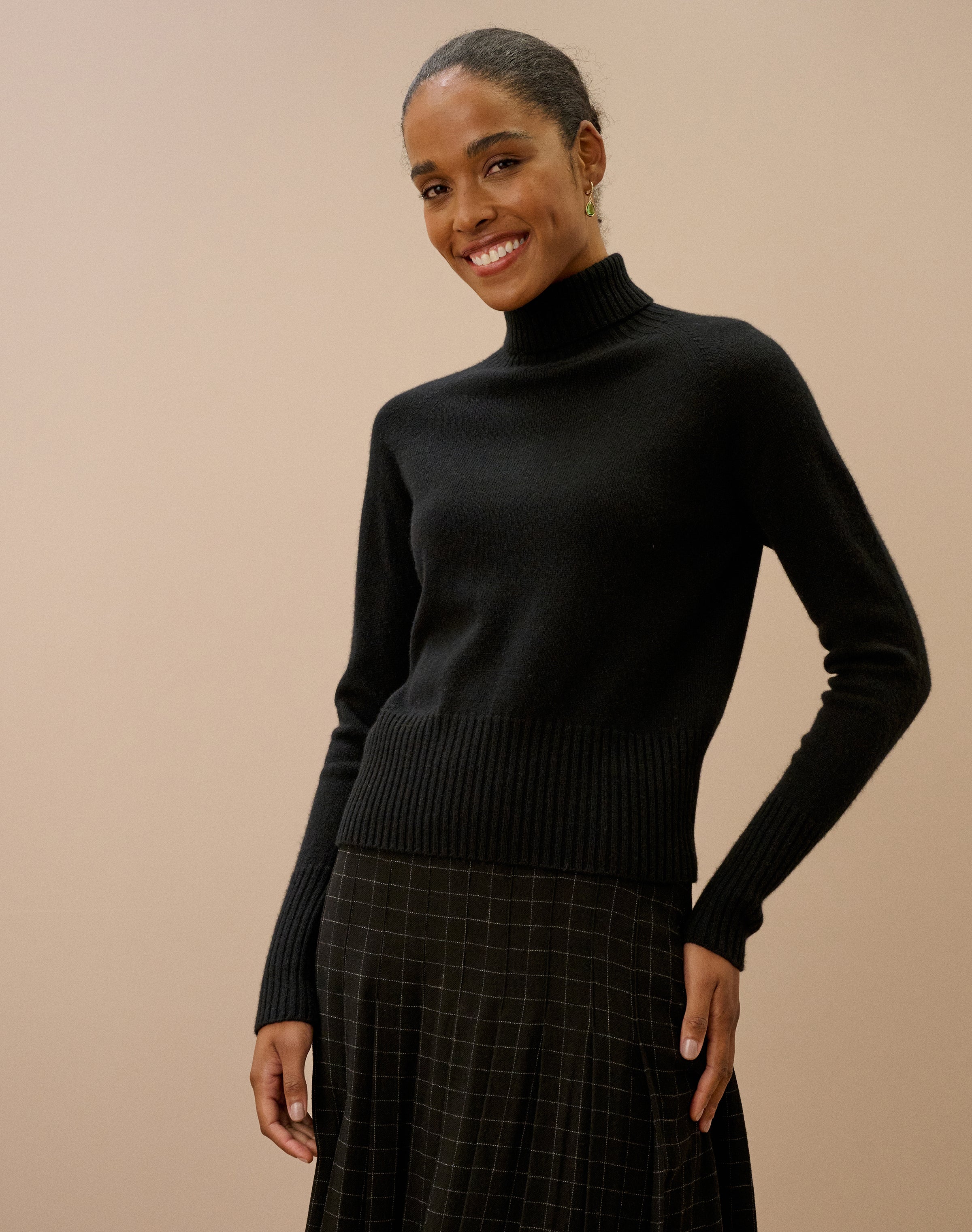 Cashmere Boxy Polo Neck