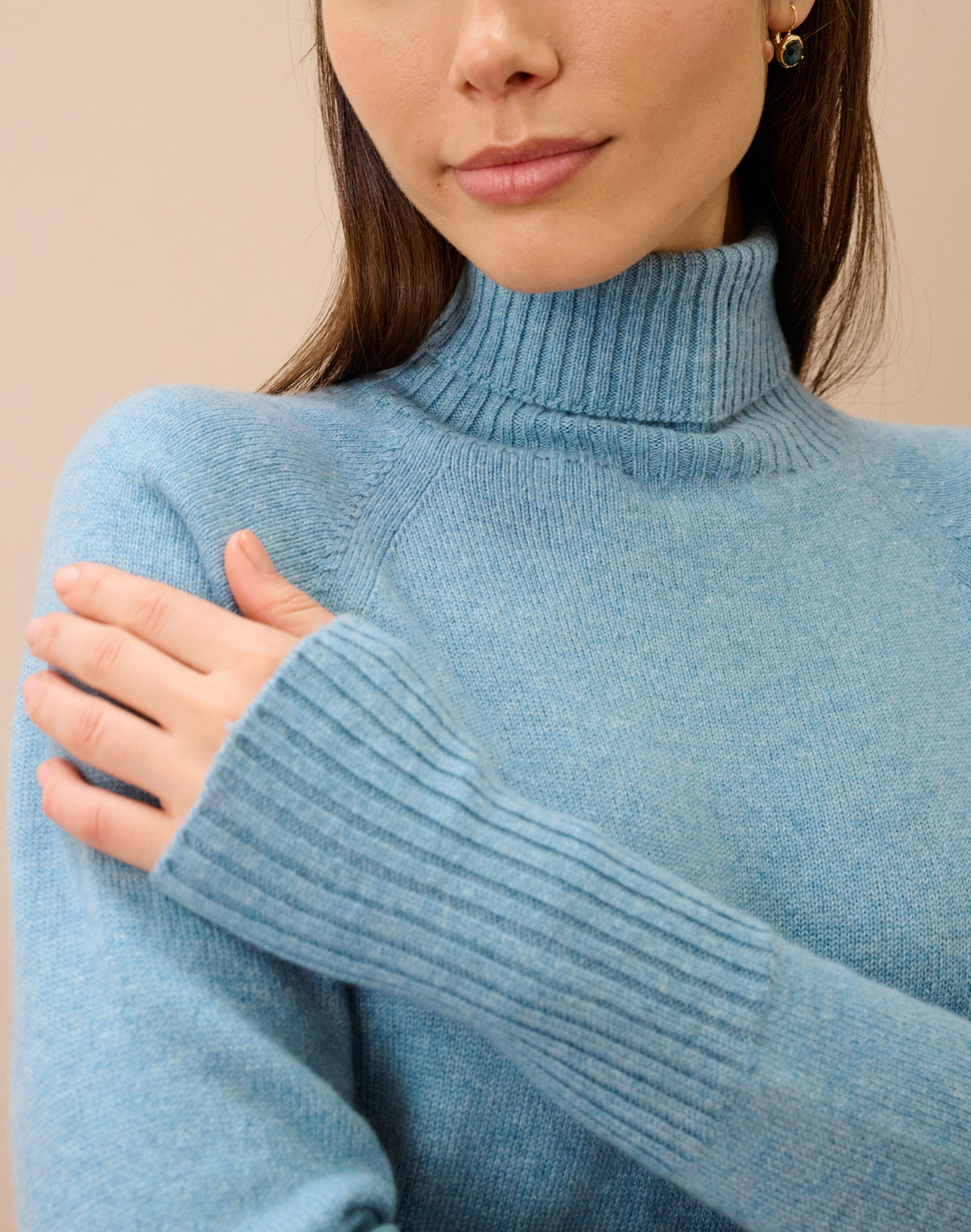 Cashmere Boxy Polo Neck