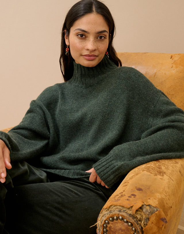 Cashmere Luxe Knit Polo Neck