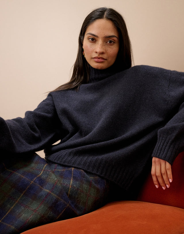 Cashmere Luxe Knit Polo Neck