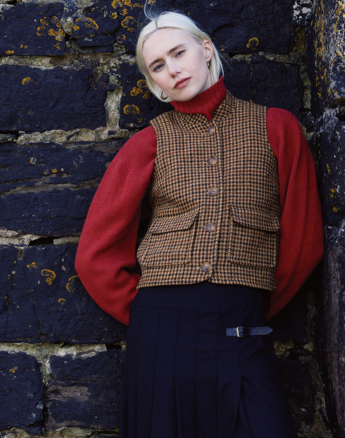Cashmere Luxe Knit Polo Neck