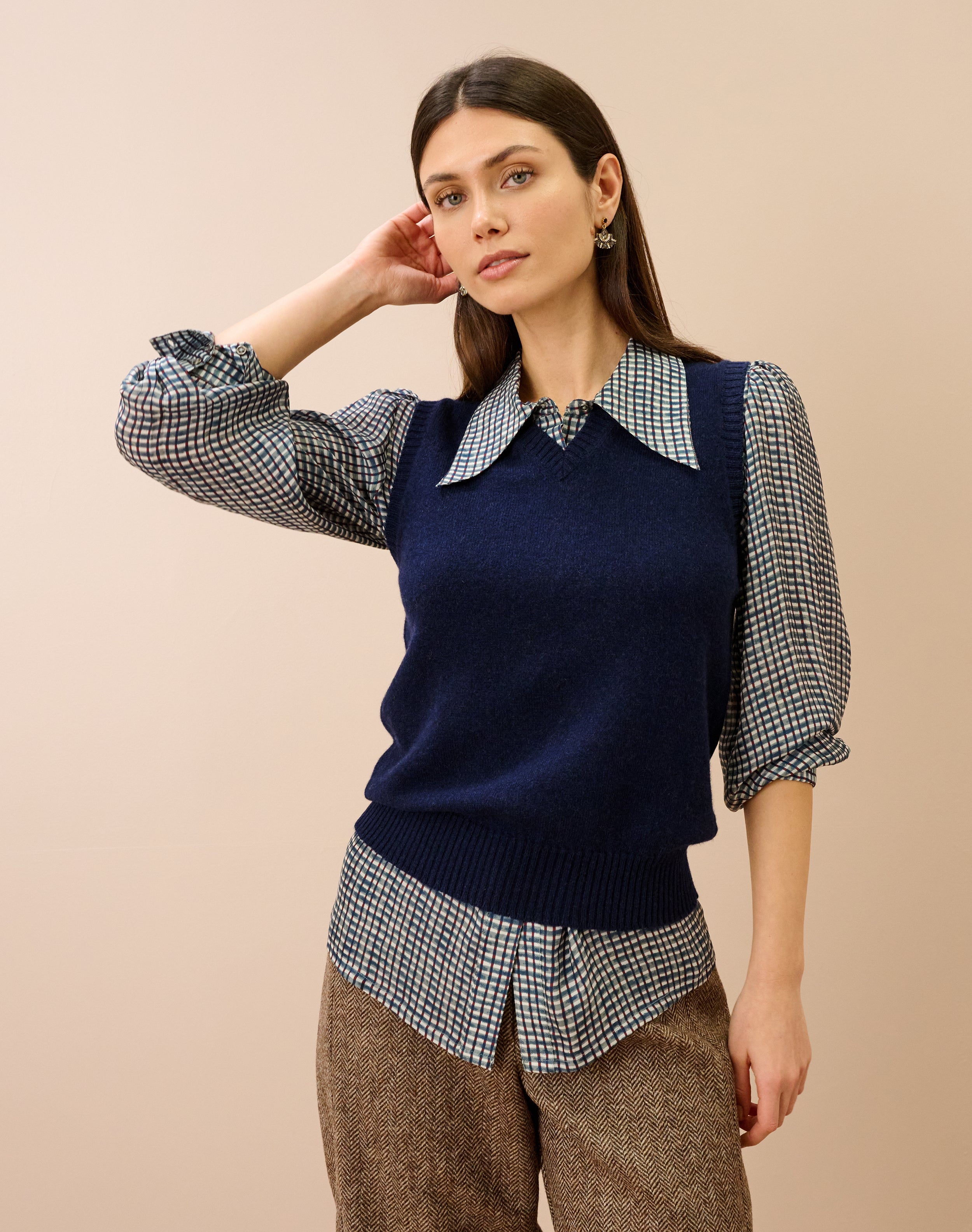 Cashmere V Neck Tank