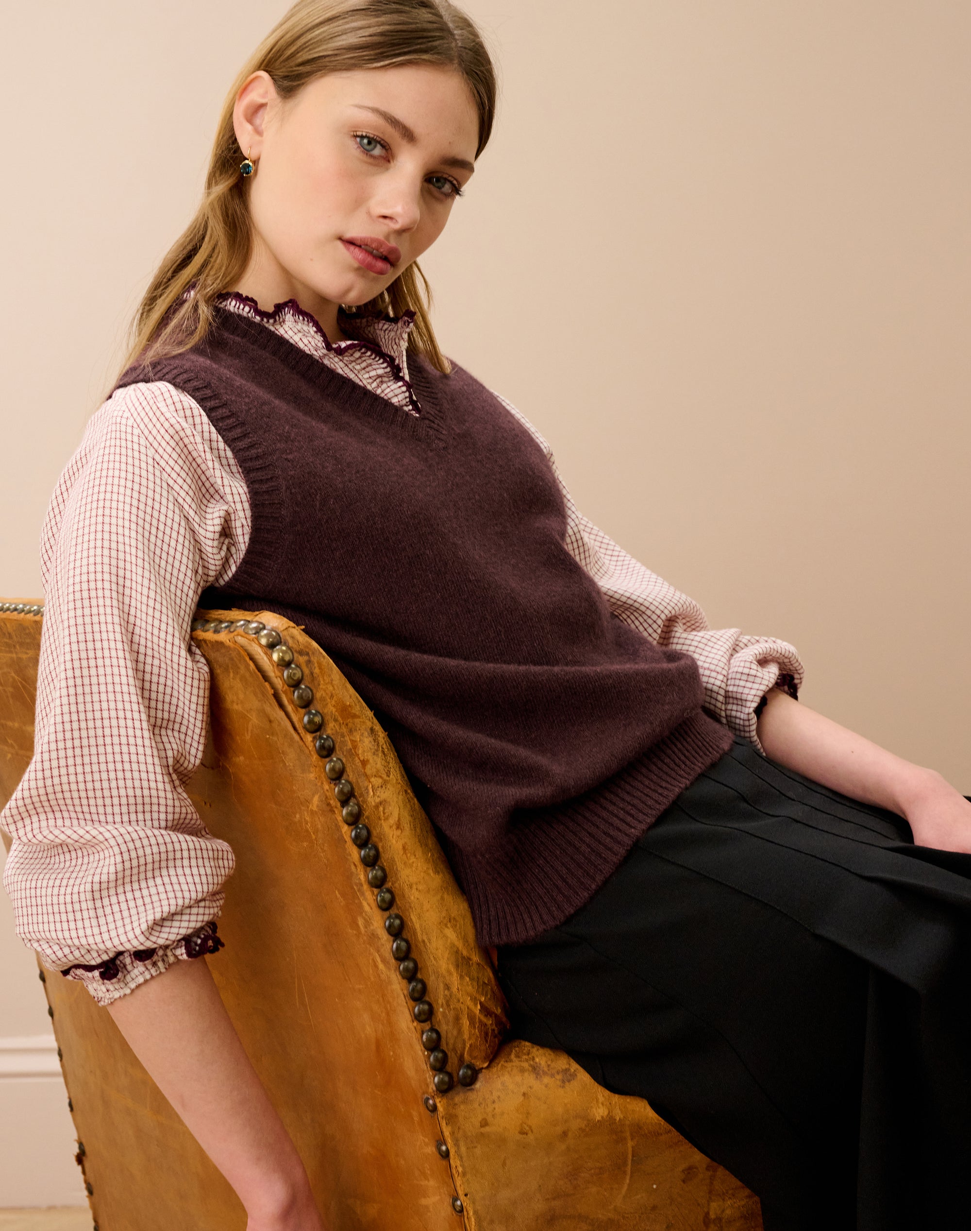 Cashmere V Neck Tank
