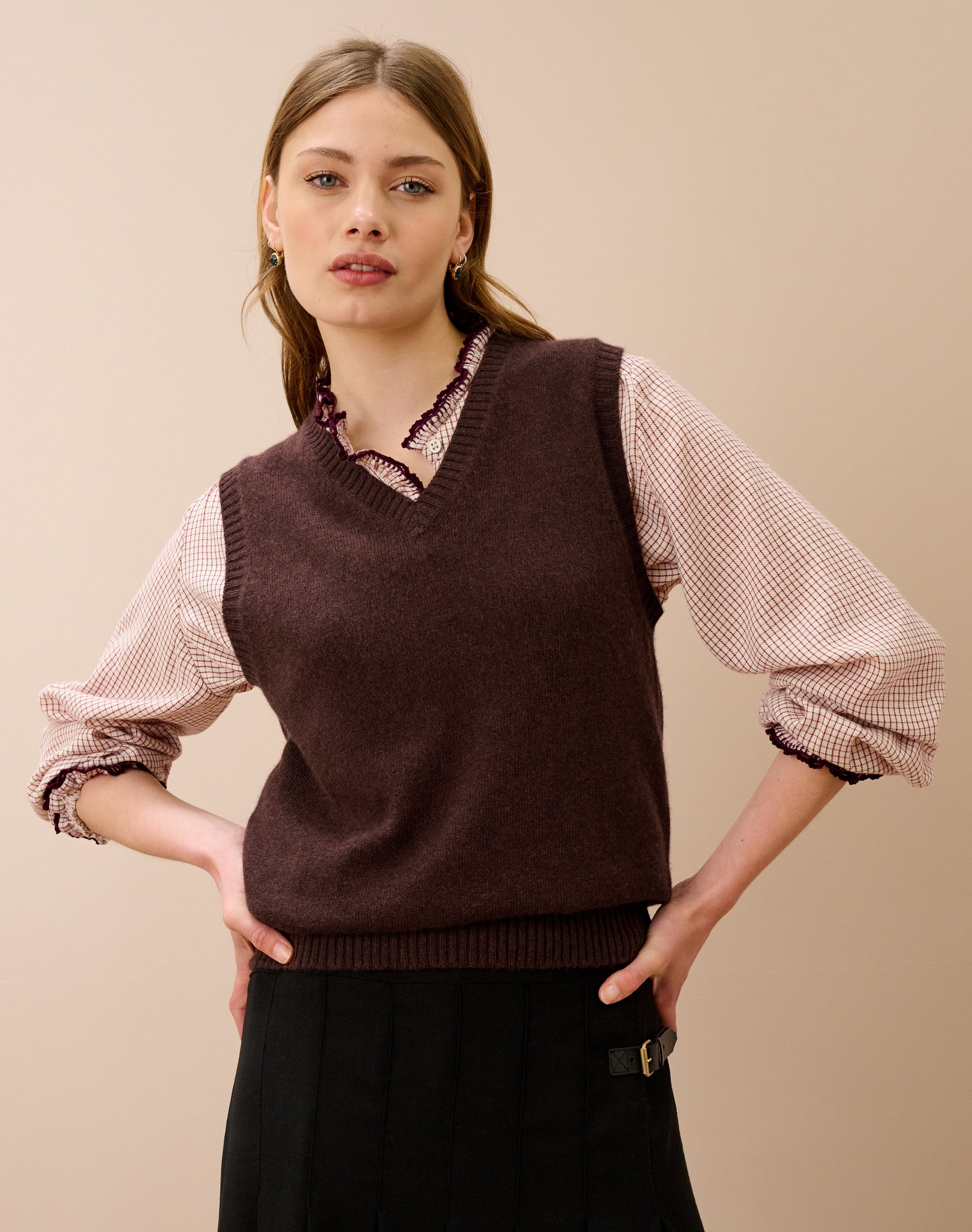 Cashmere V Neck Tank