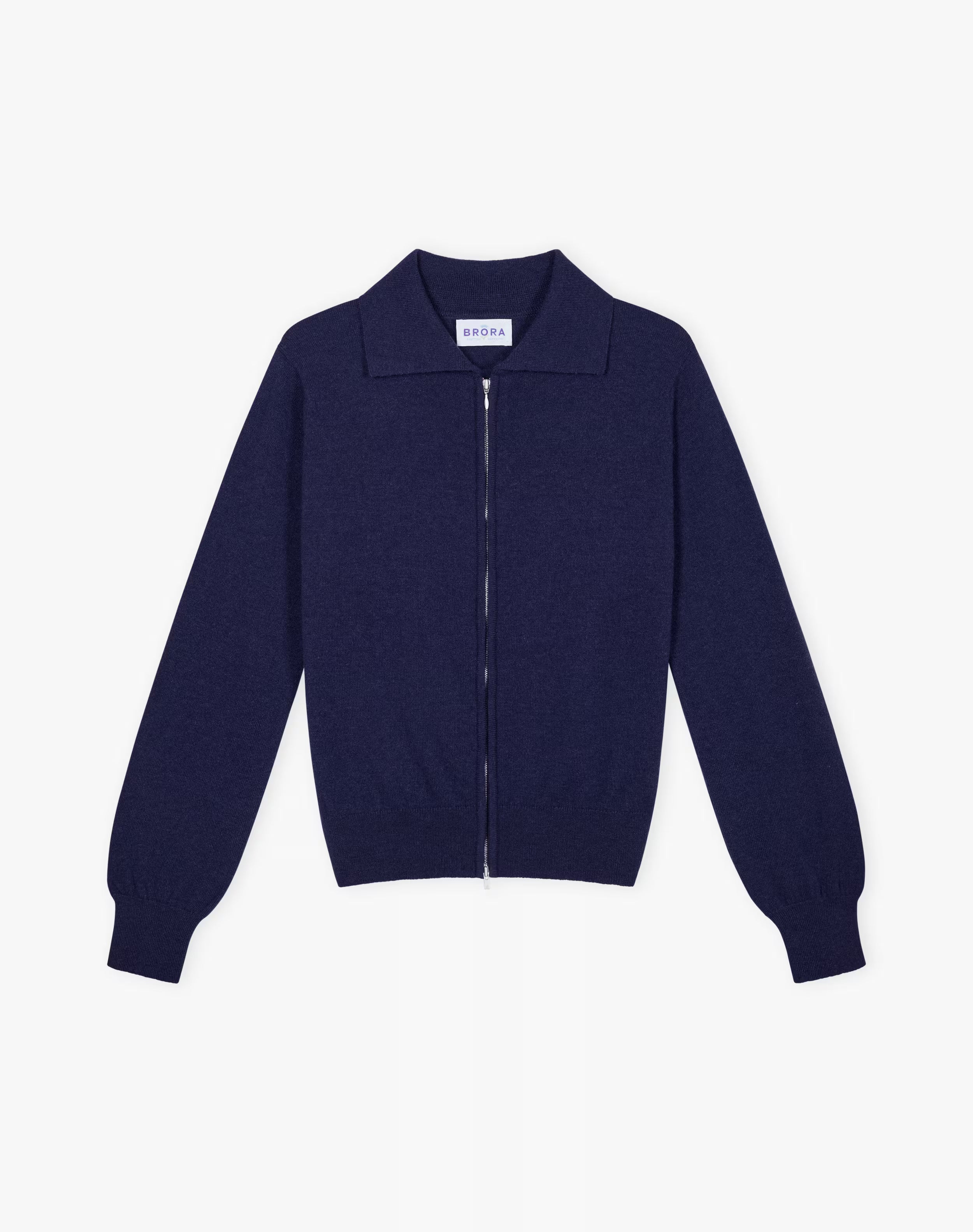 Cashmere Zip Up Cardigan