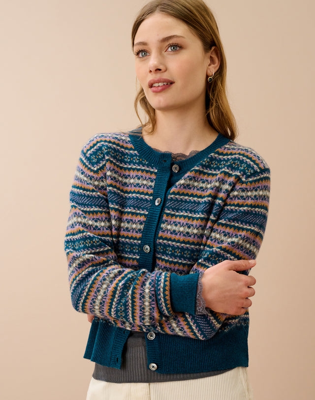 Cashmere Fair Isle Cardigan