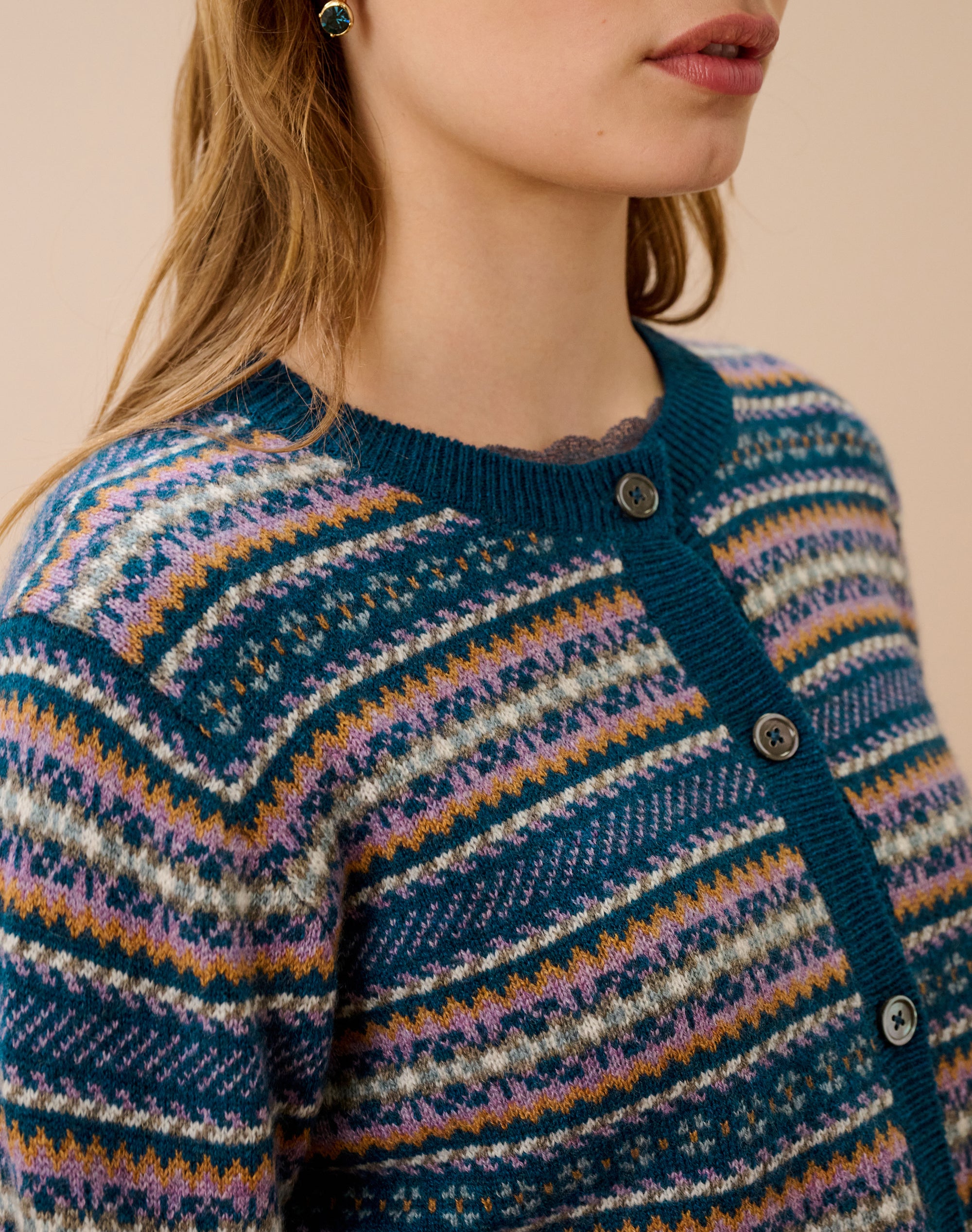 Cashmere Fair Isle Cardigan