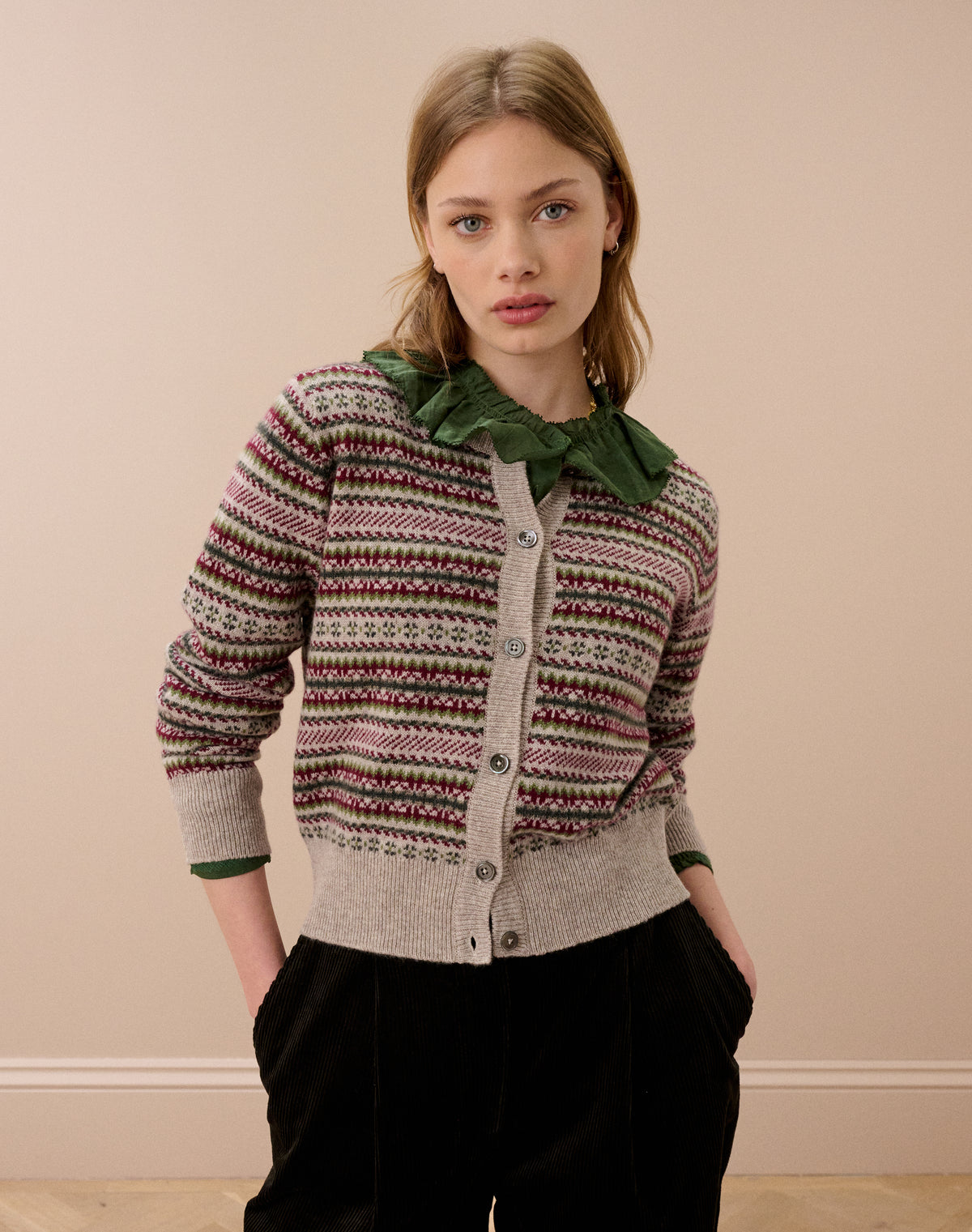 Cashmere Fair Isle Cardigan