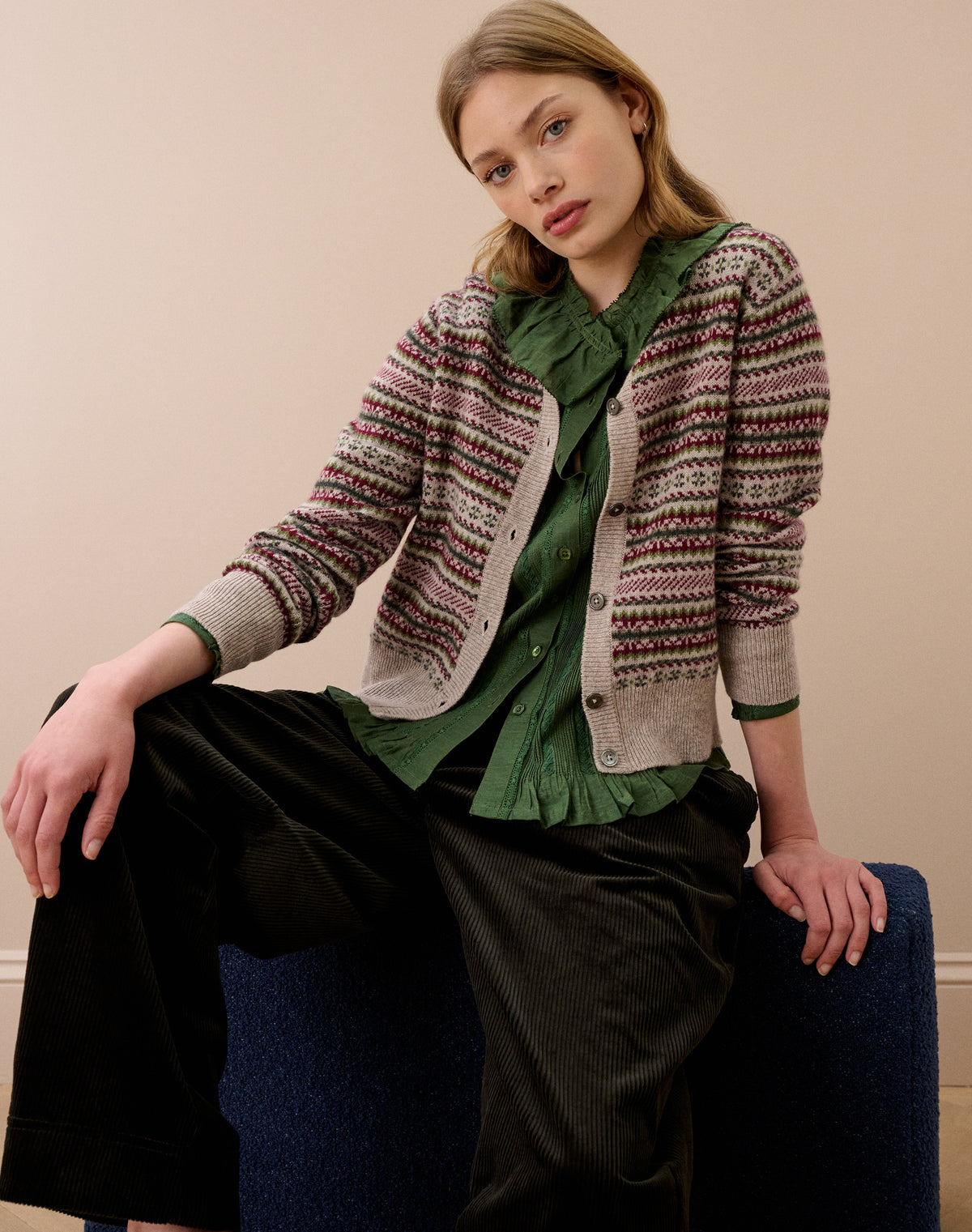 Cashmere Fair Isle Cardigan