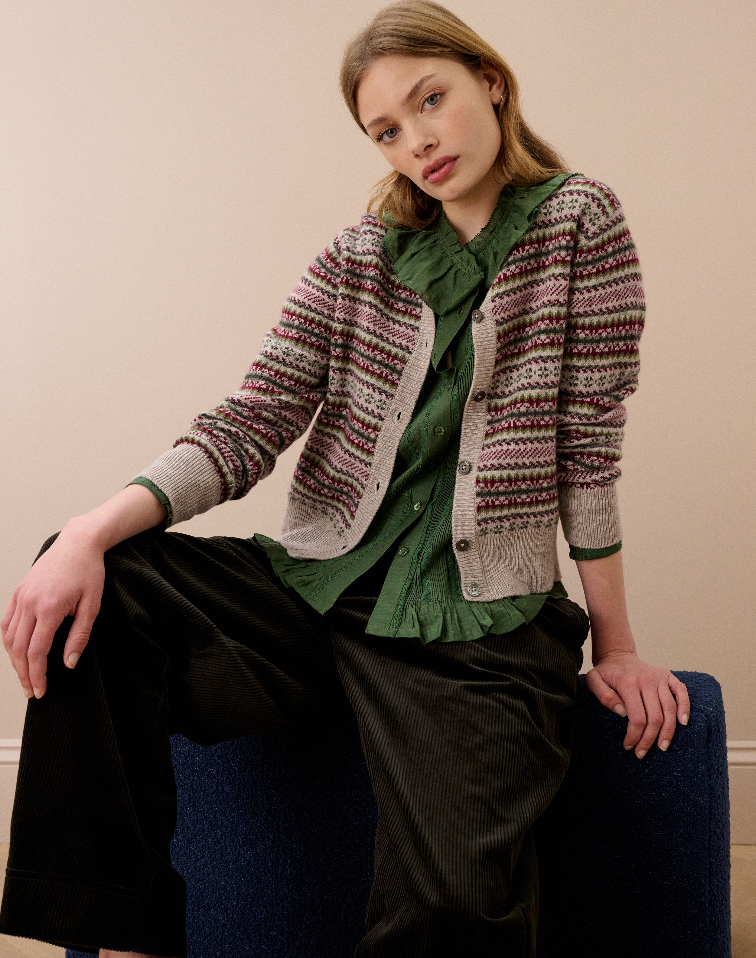 Cashmere Fair Isle Cardigan