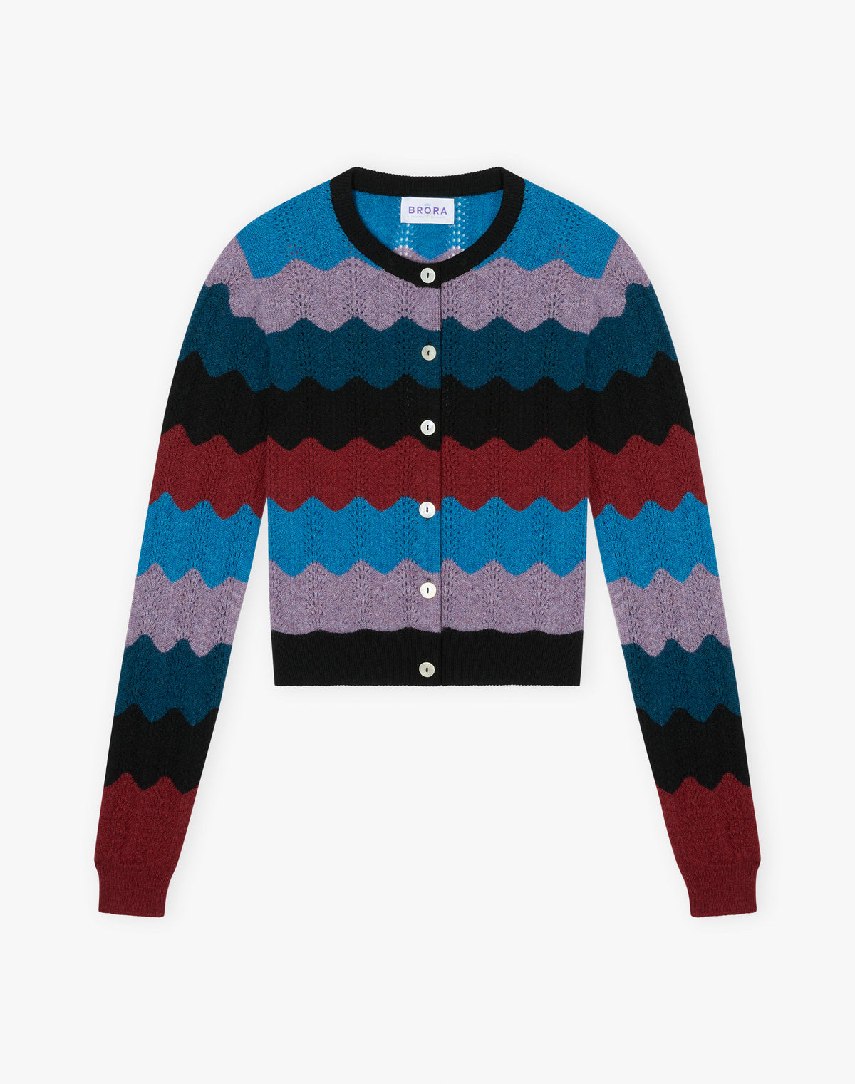 Cashmere Wave Knit Cardigan