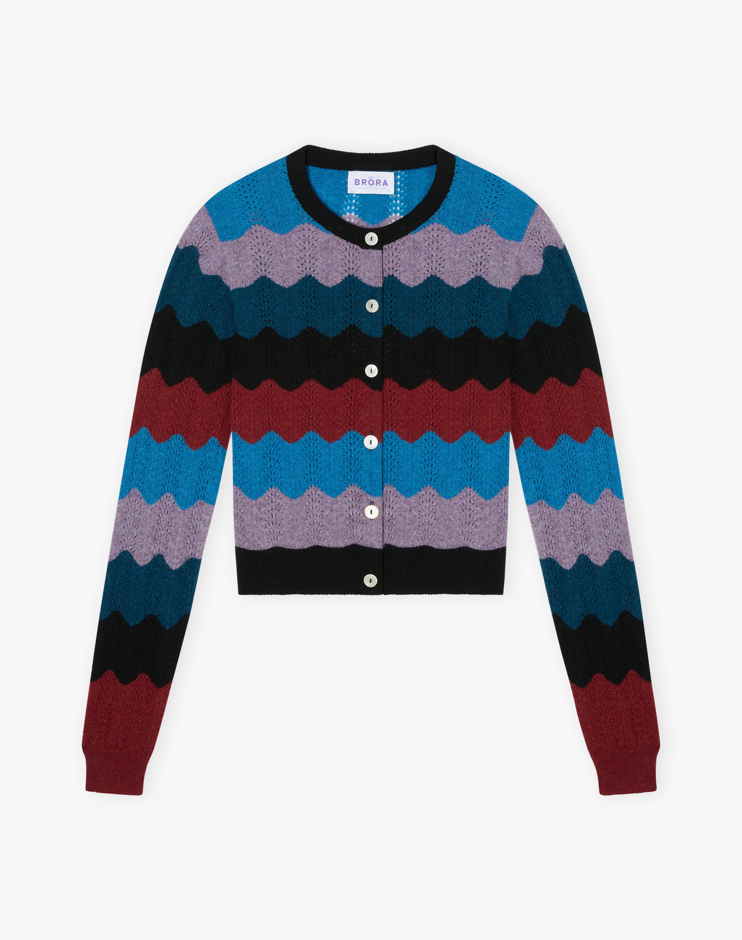 Cashmere Wave Knit Cardigan