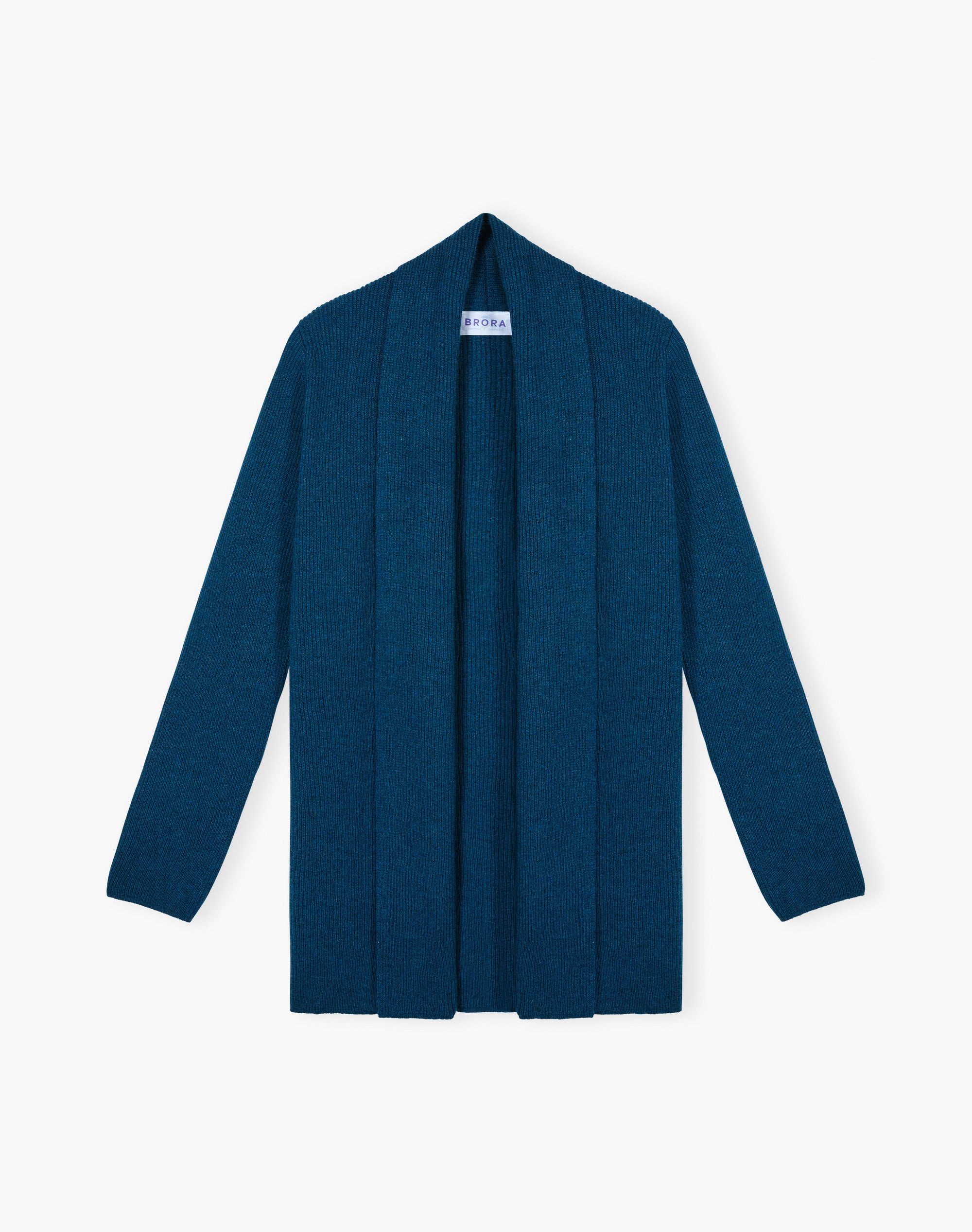 Cashmere Shawl Ribbed Cardigan