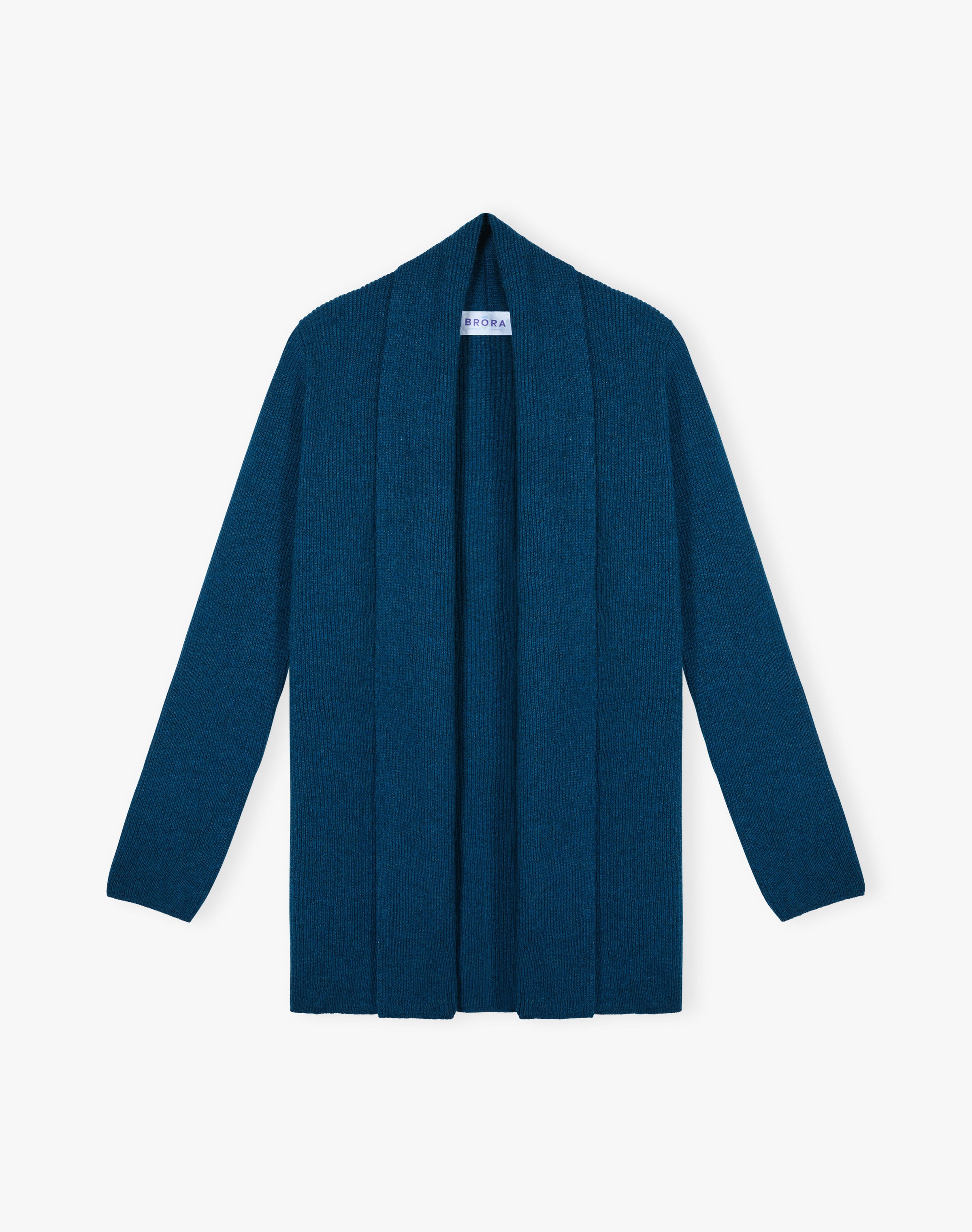 Cashmere Shawl Ribbed Cardigan