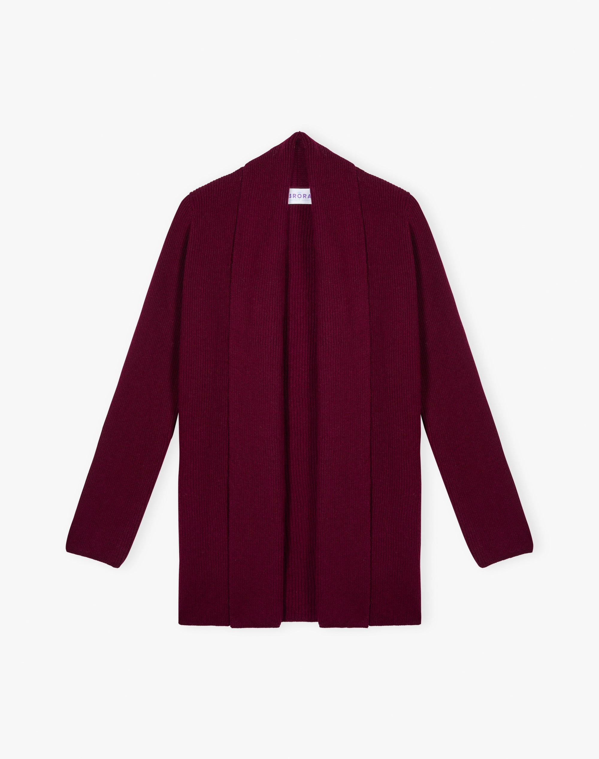 Cashmere Shawl Ribbed Cardigan