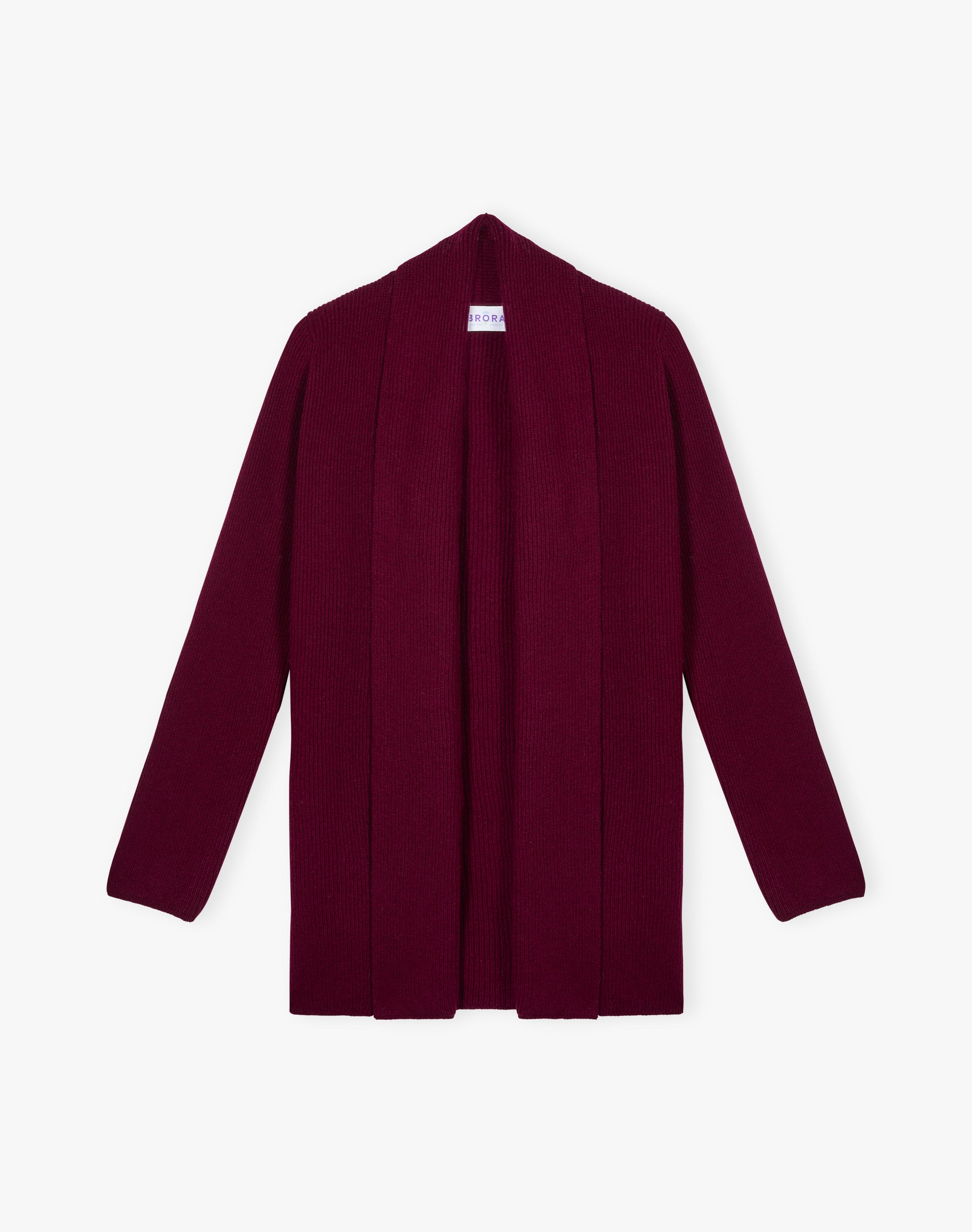 Cashmere Shawl Ribbed Cardigan
