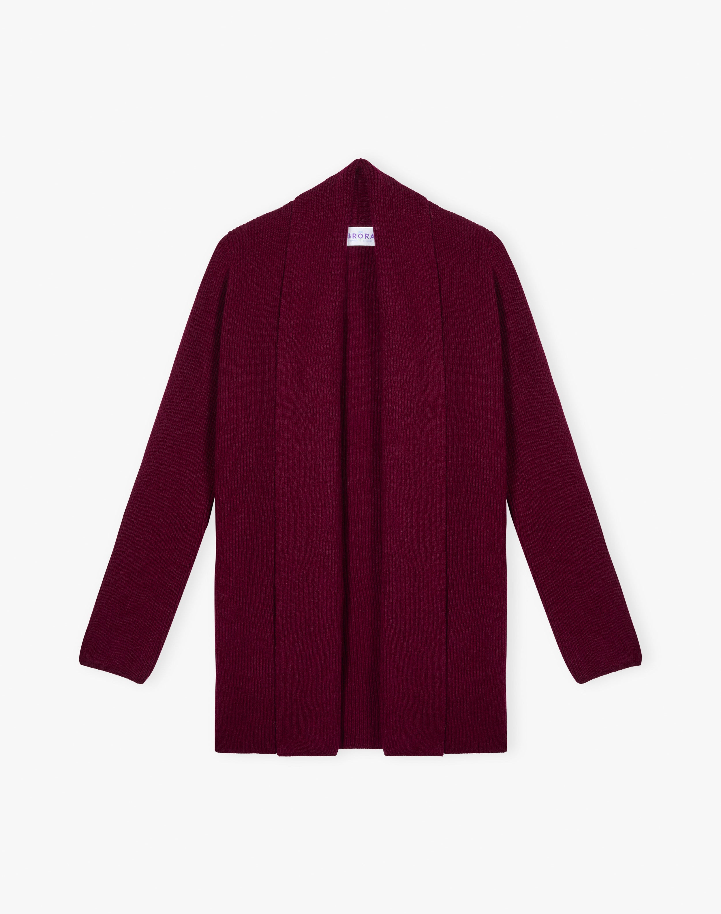 Cashmere Shawl Ribbed Cardigan