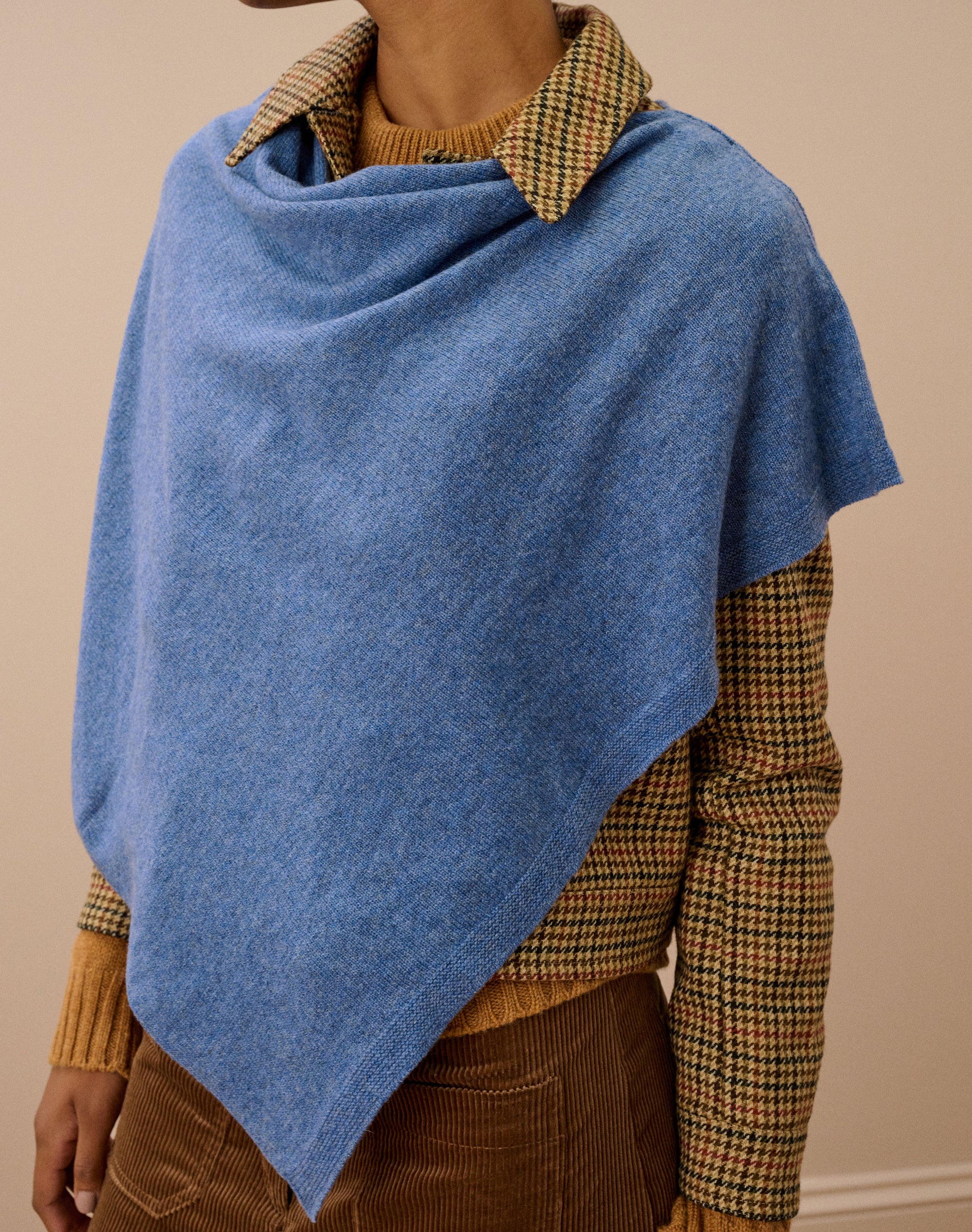 Cashmere Gauzy Knit Poncho