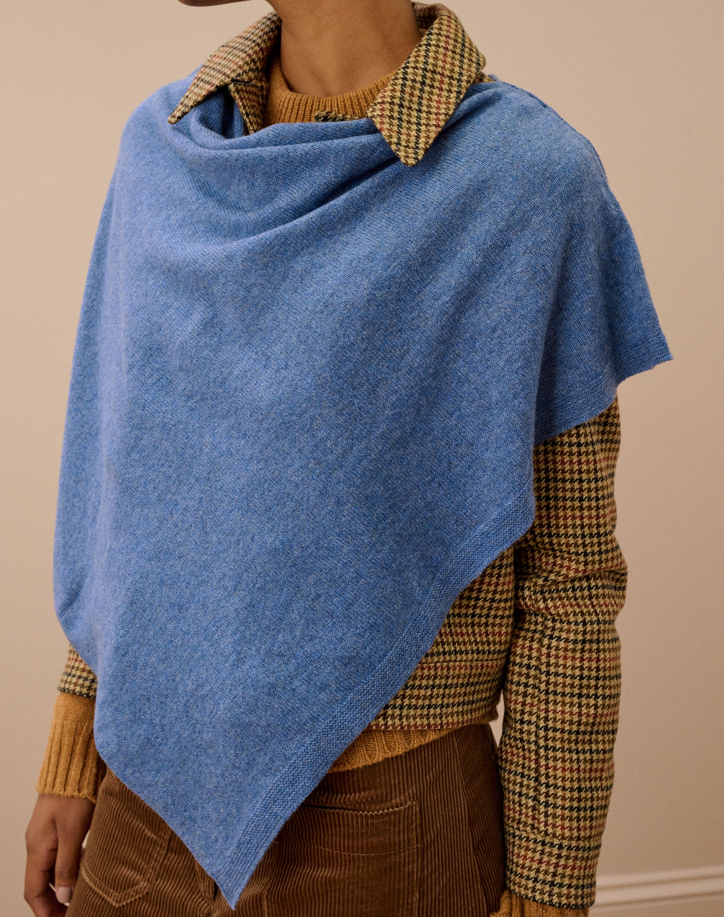 Cashmere Gauzy Knit Poncho