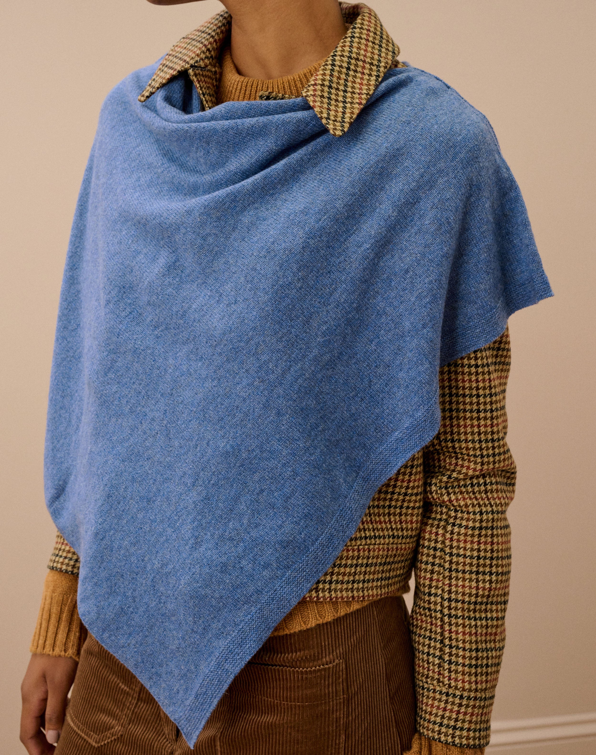 Cashmere Gauzy Knit Poncho