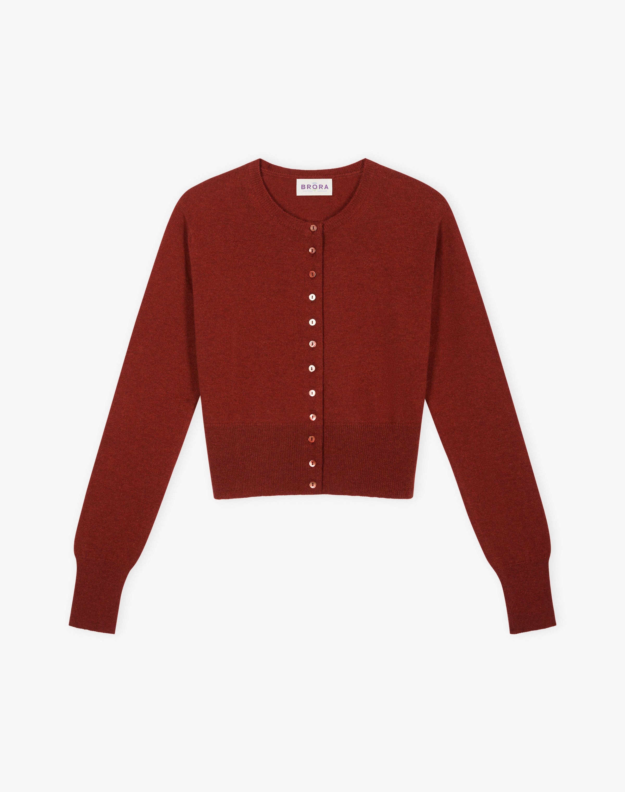 Cashmere Long Sleeve Cropped Cardigan