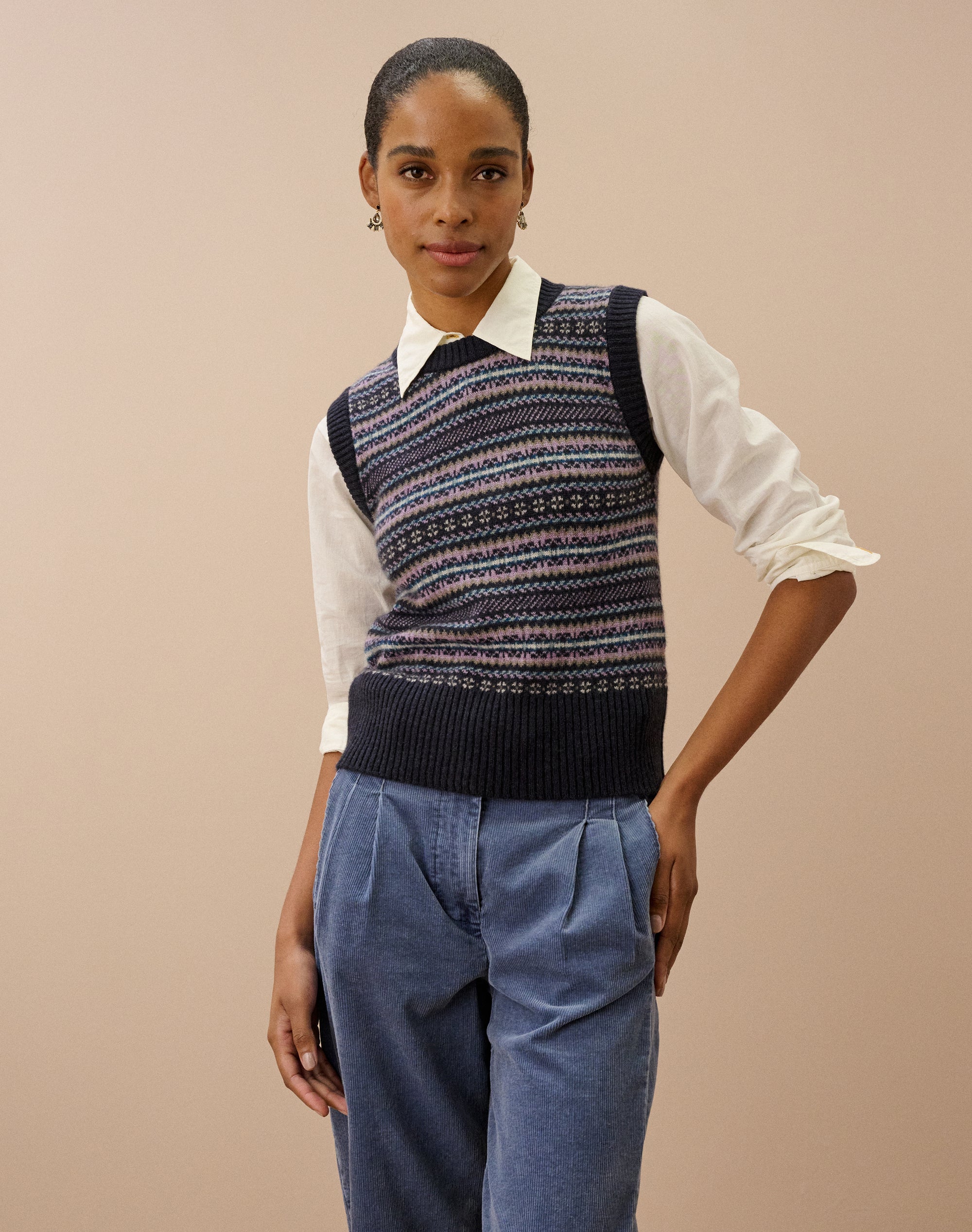 Cashmere Fair Isle Tank
