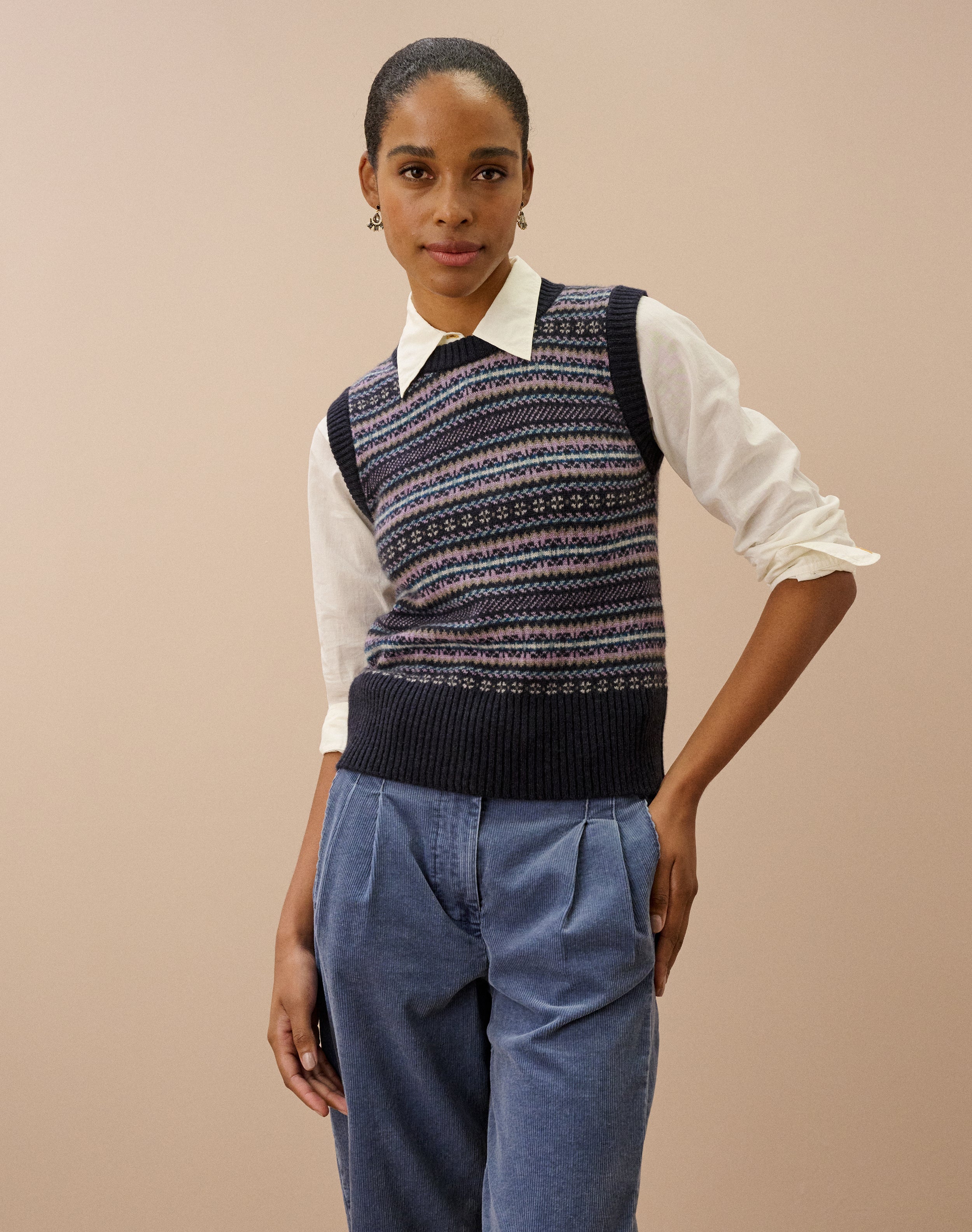 Cashmere Fair Isle Tank