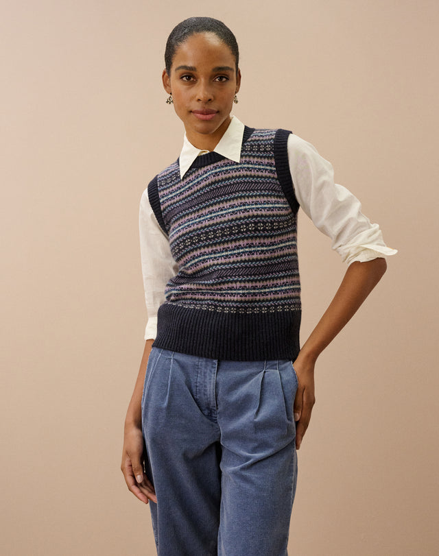 Cashmere Fair Isle Tank