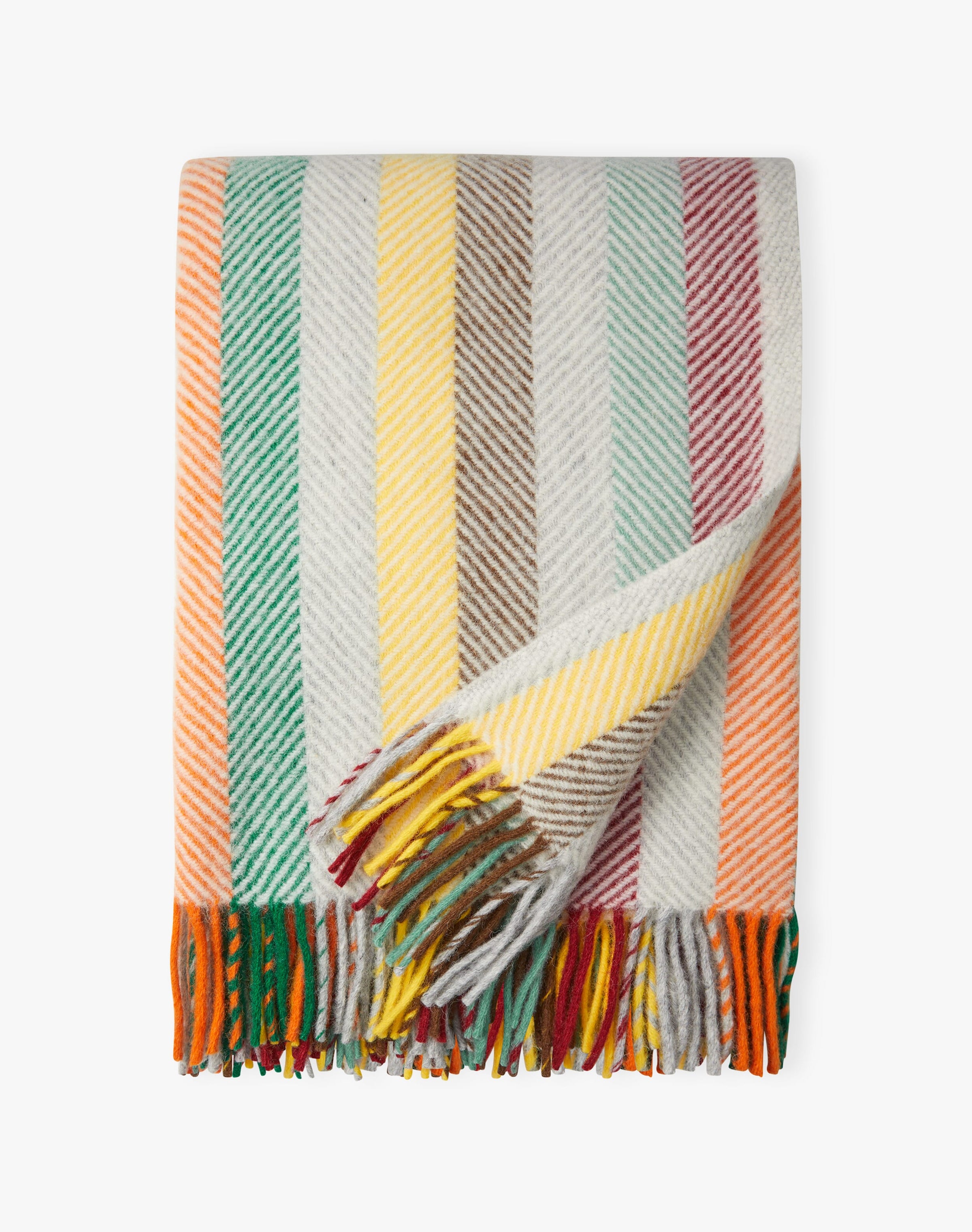 Pure Wool Herringbone Stripe Rug