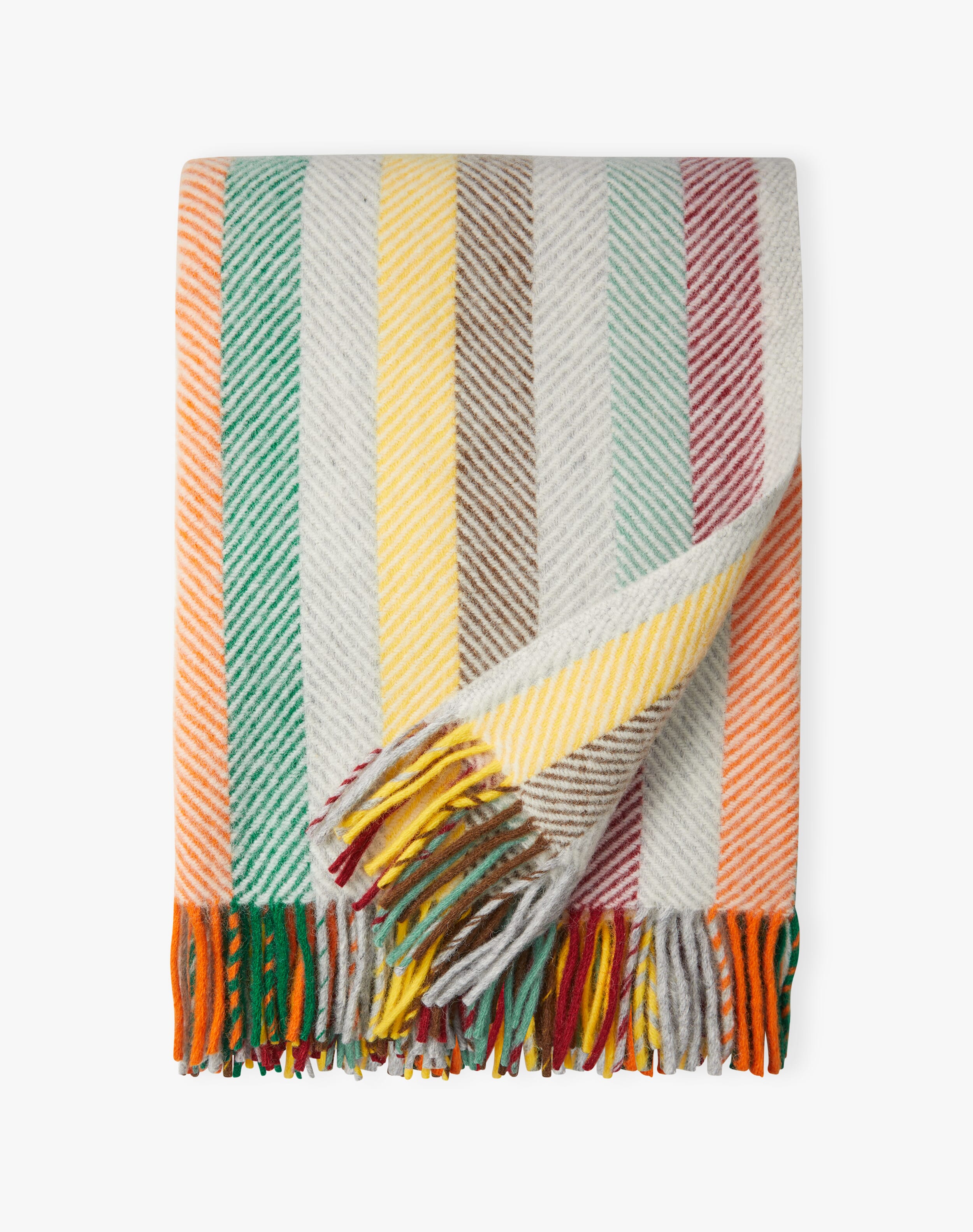 Pure Wool Herringbone Stripe Rug