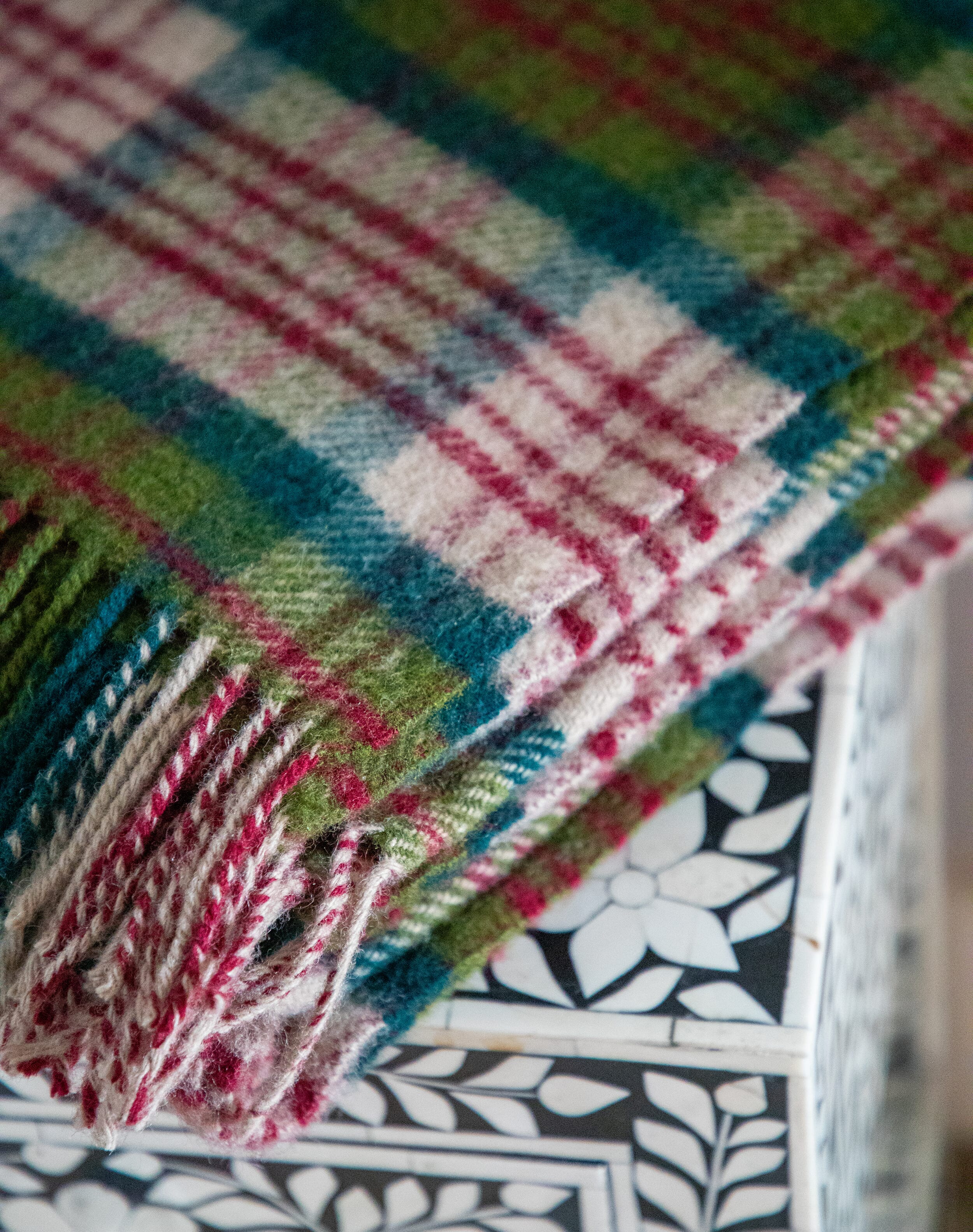 Pure Wool Checked Rug