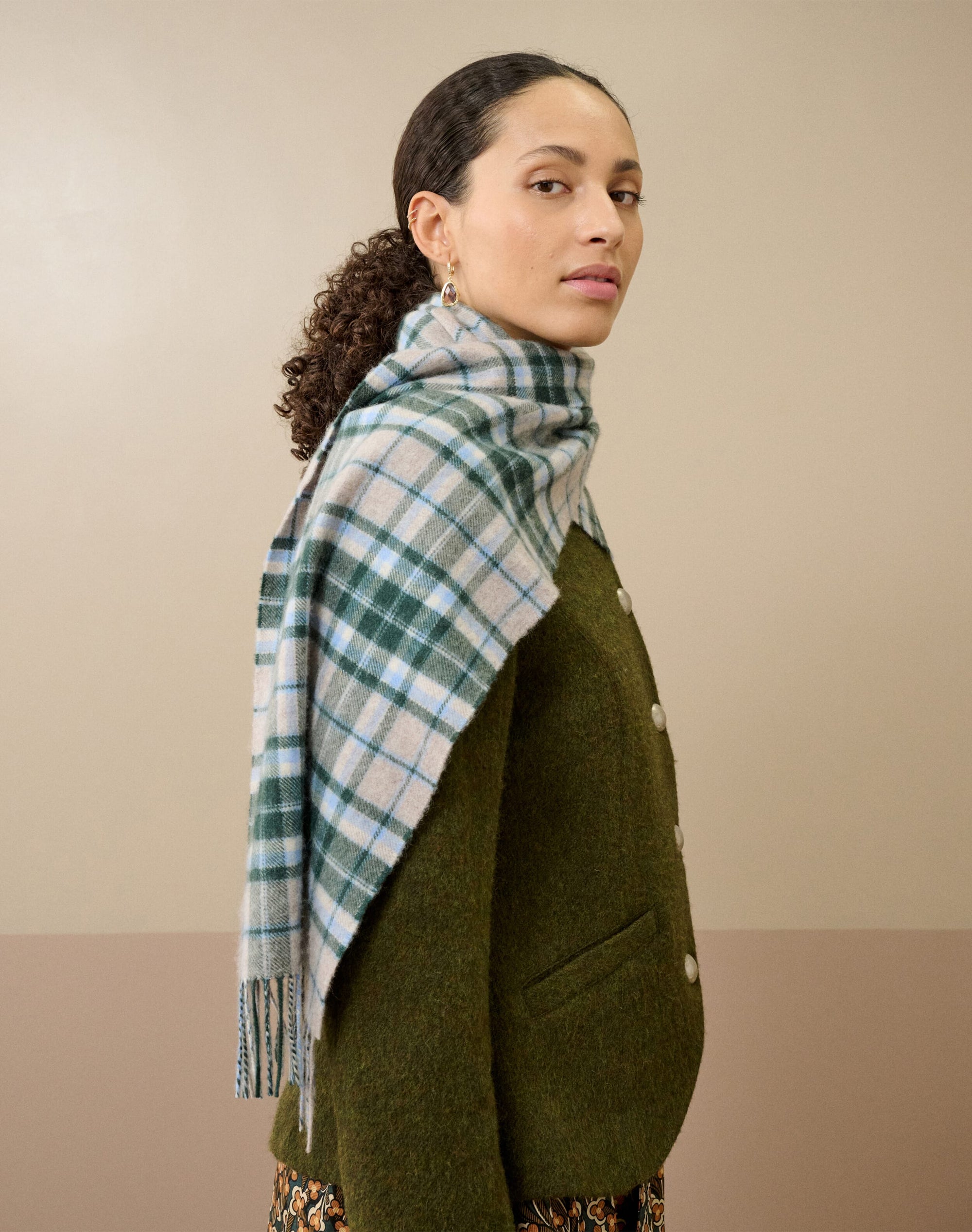 Cashmere Plaid Scarf