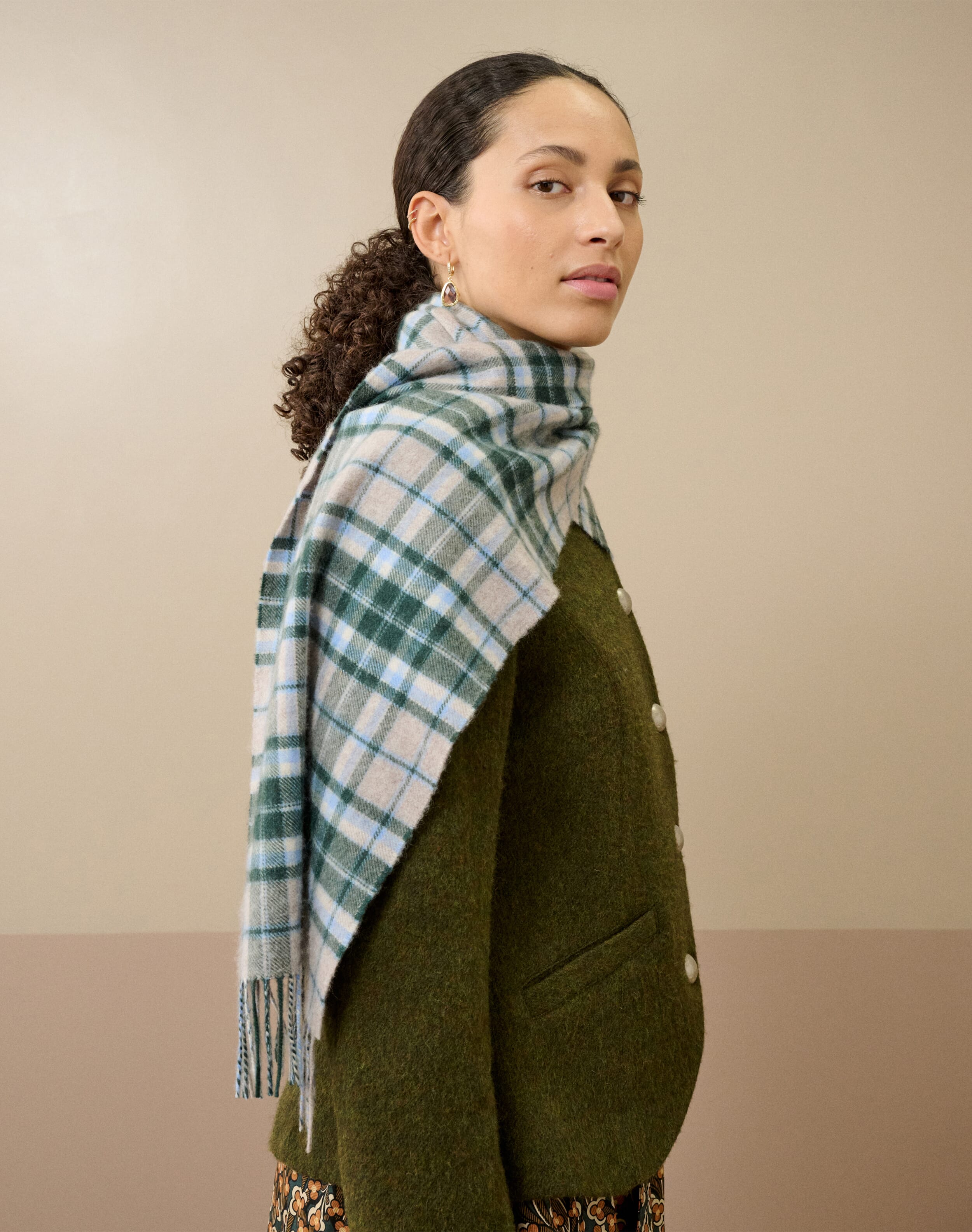 Cashmere Plaid Scarf