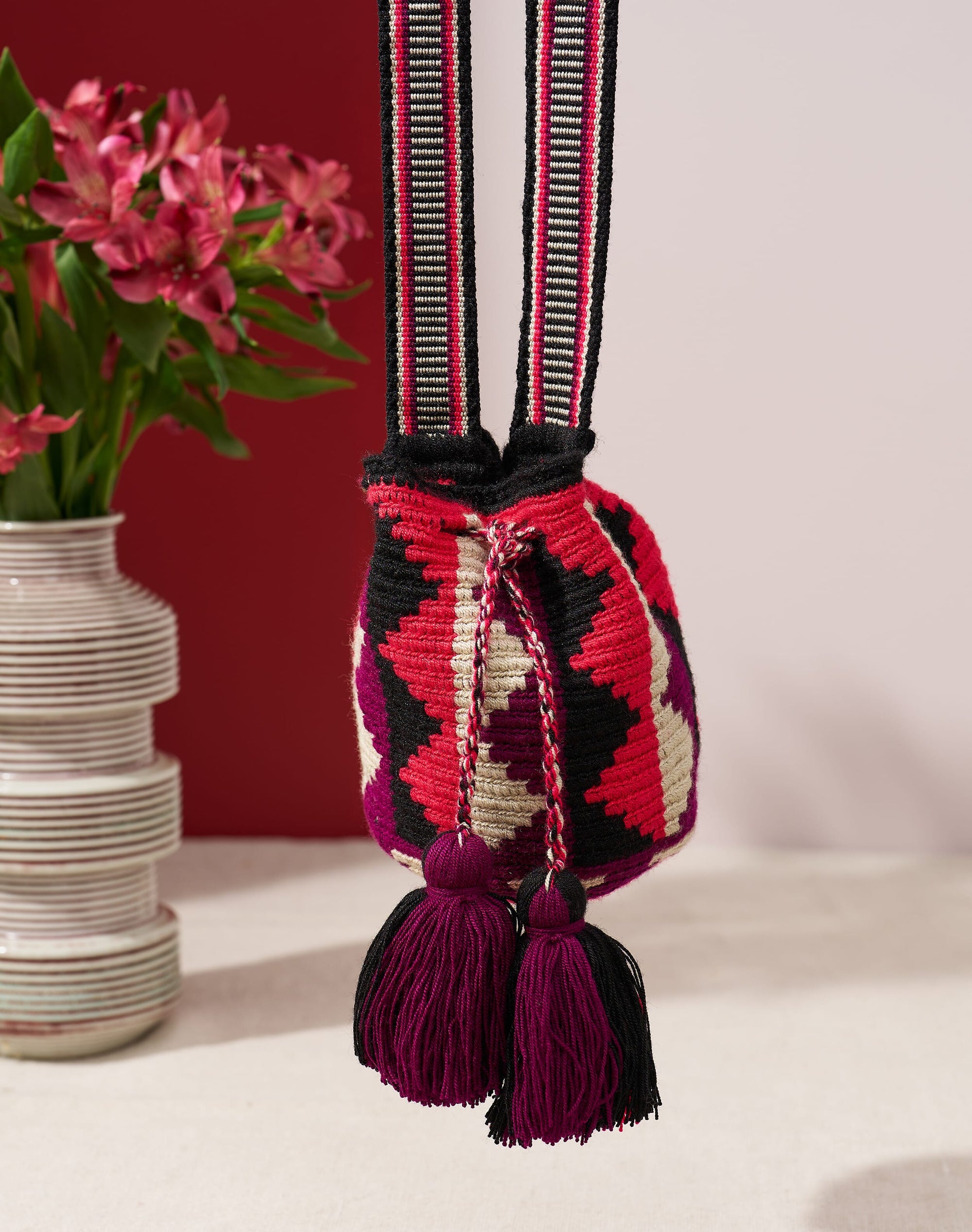 Hand Woven Tassel Mini Bag