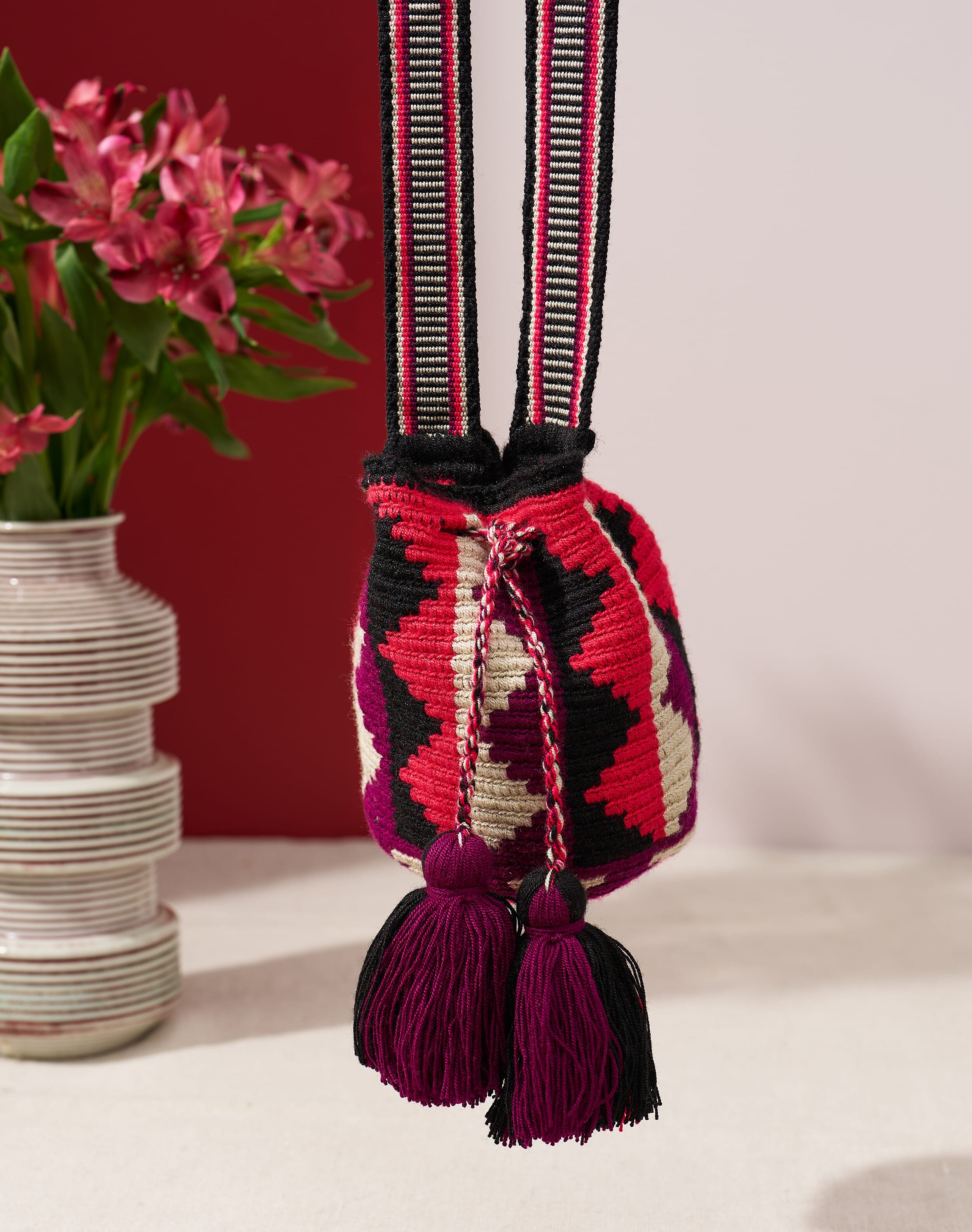 Hand Woven Tassel Mini Bag