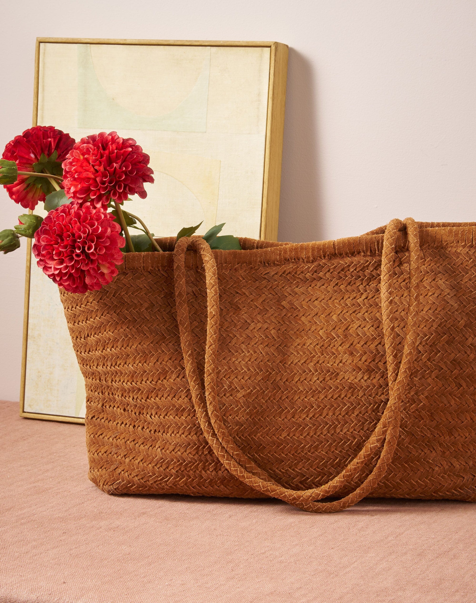 Woven Suede Bag
