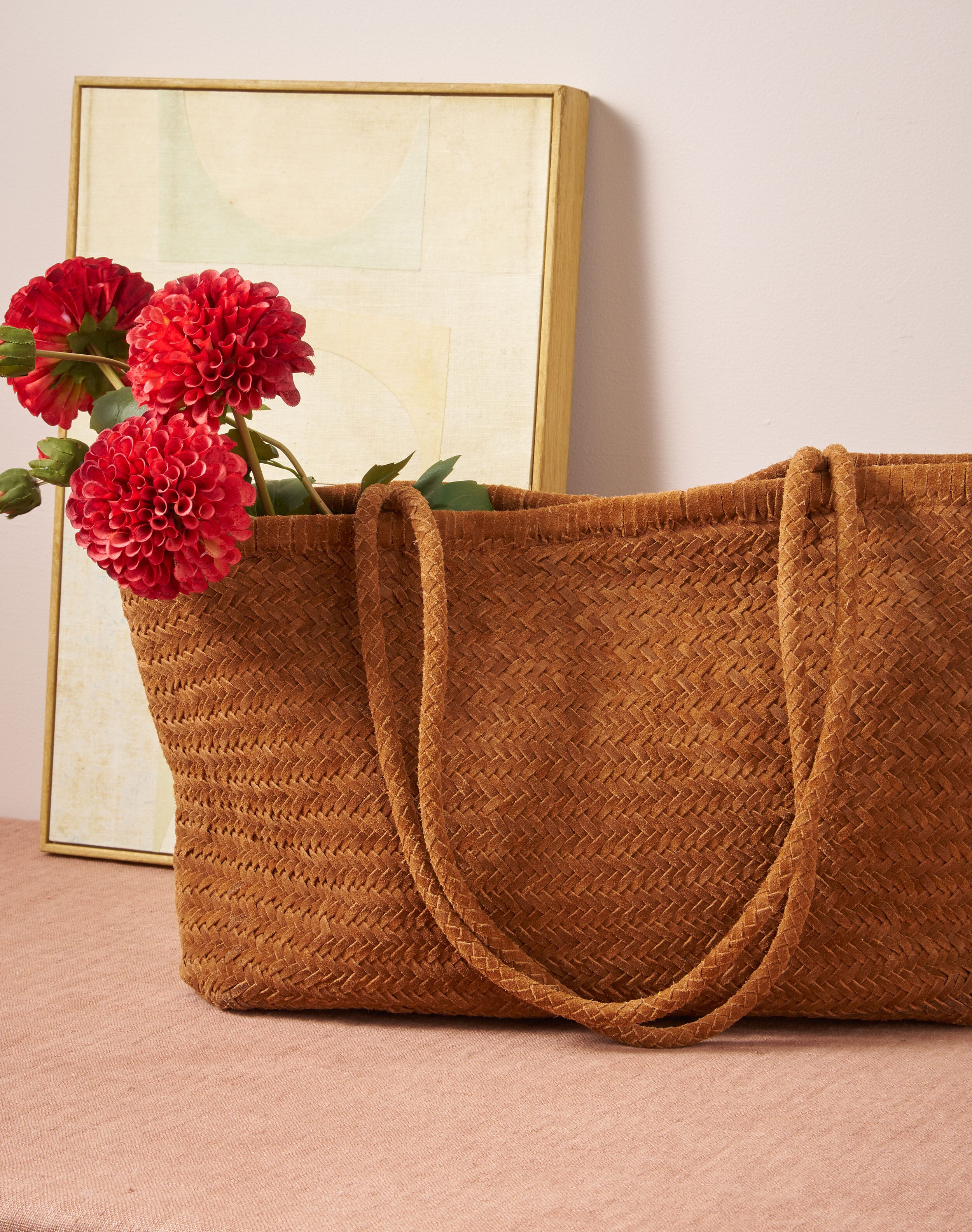 Woven Suede Bag