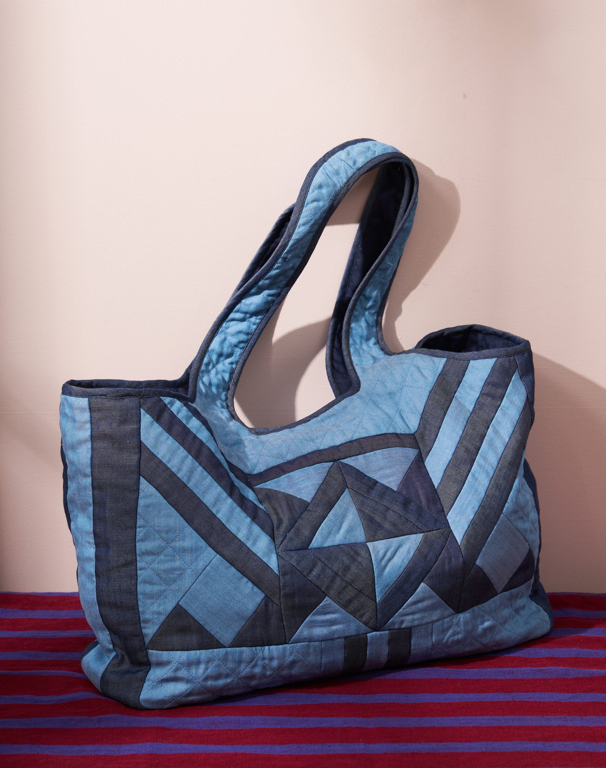 Quilted Patchwork Tote Bag