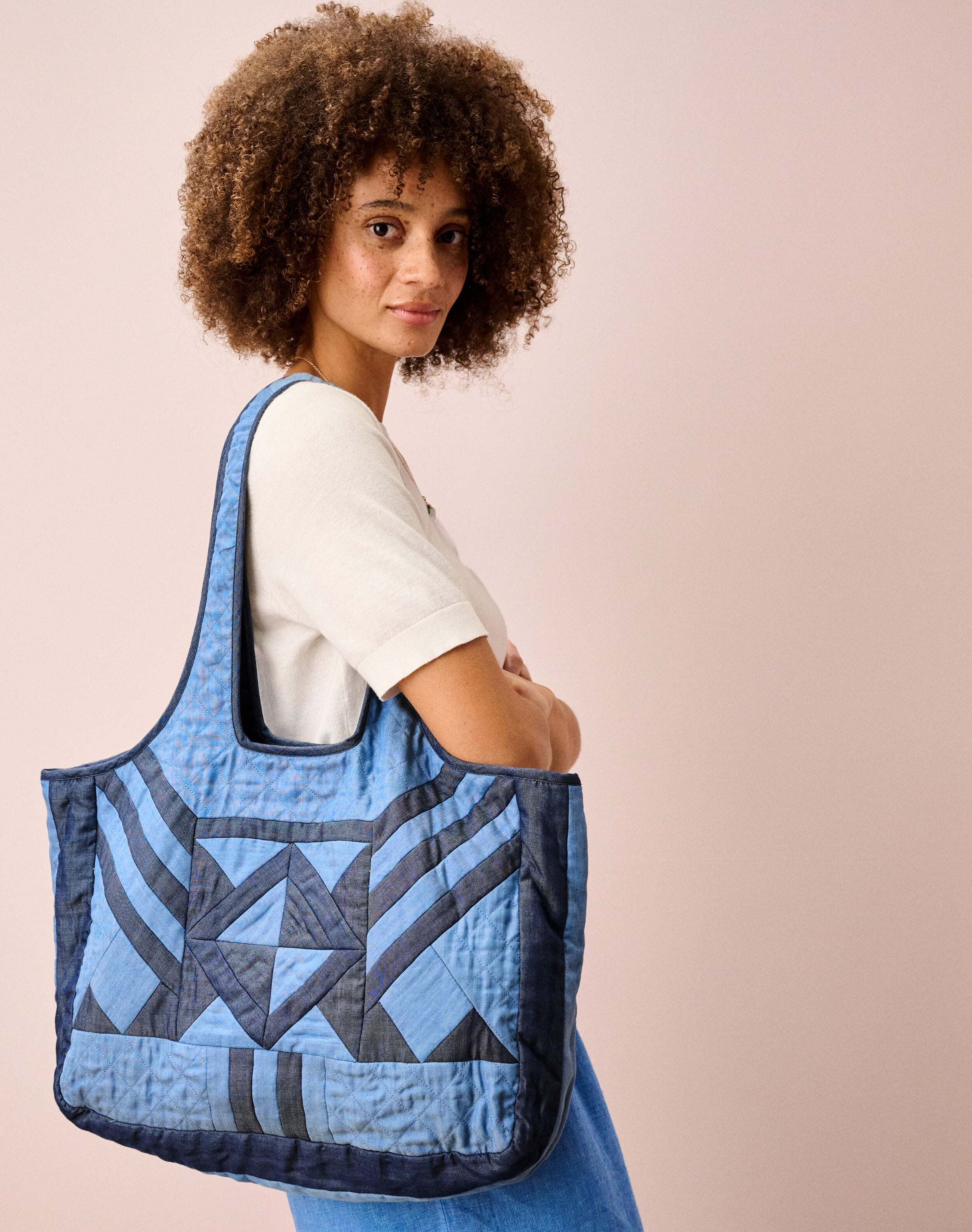 Quilted Patchwork Tote Bag