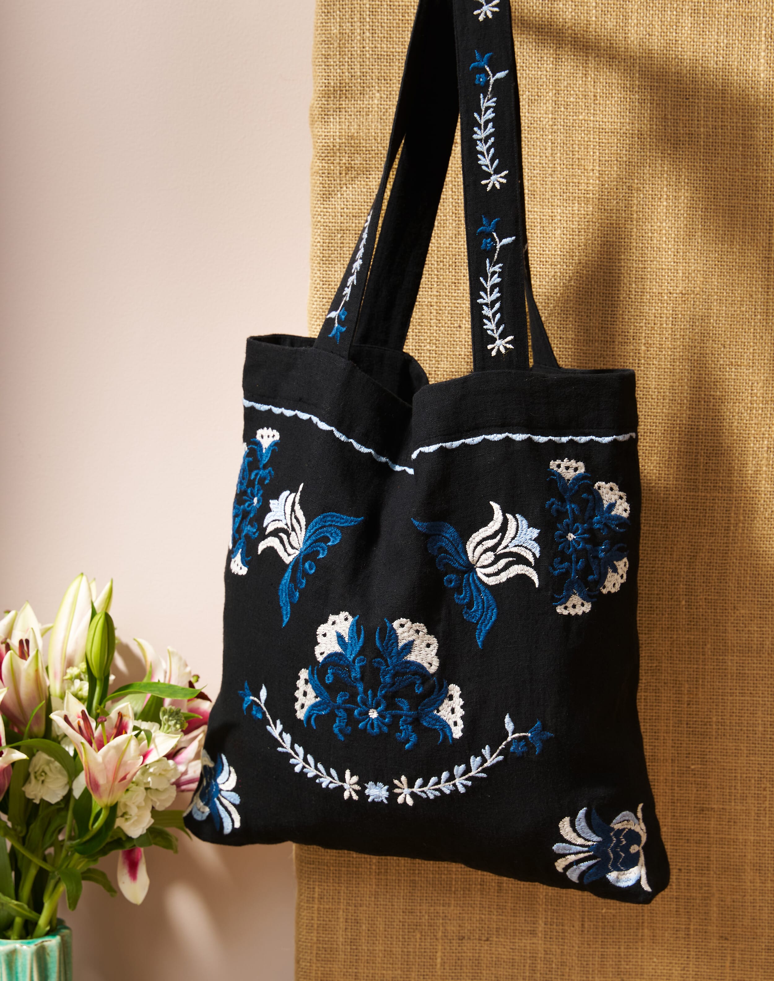 Embroidered Tote Bag