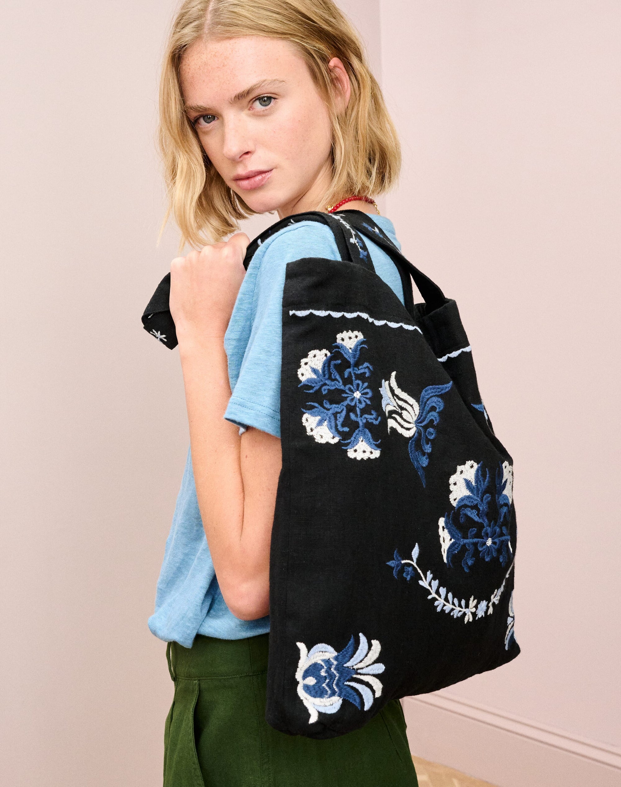 Embroidered Tote Bag