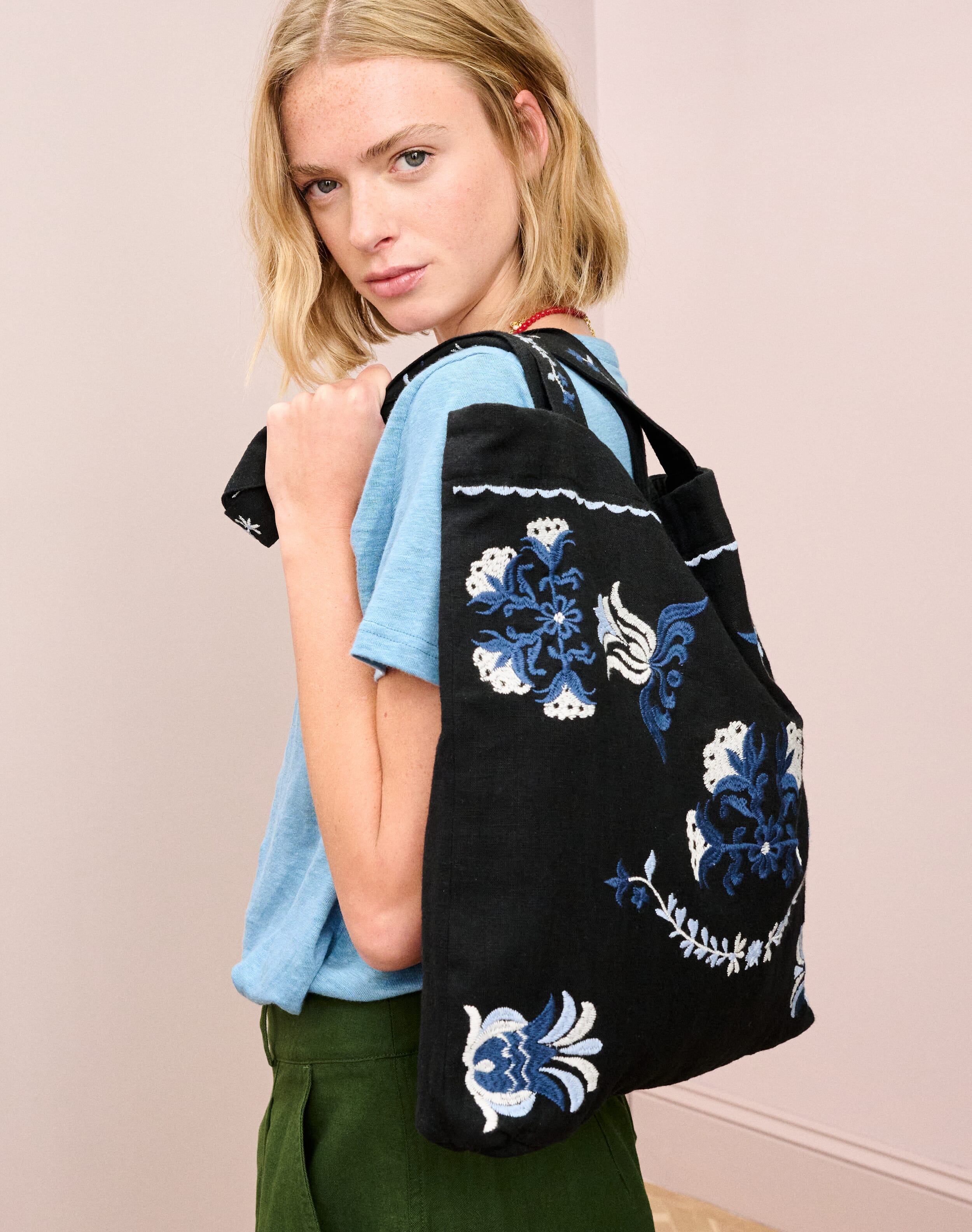 Embroidered Tote Bag