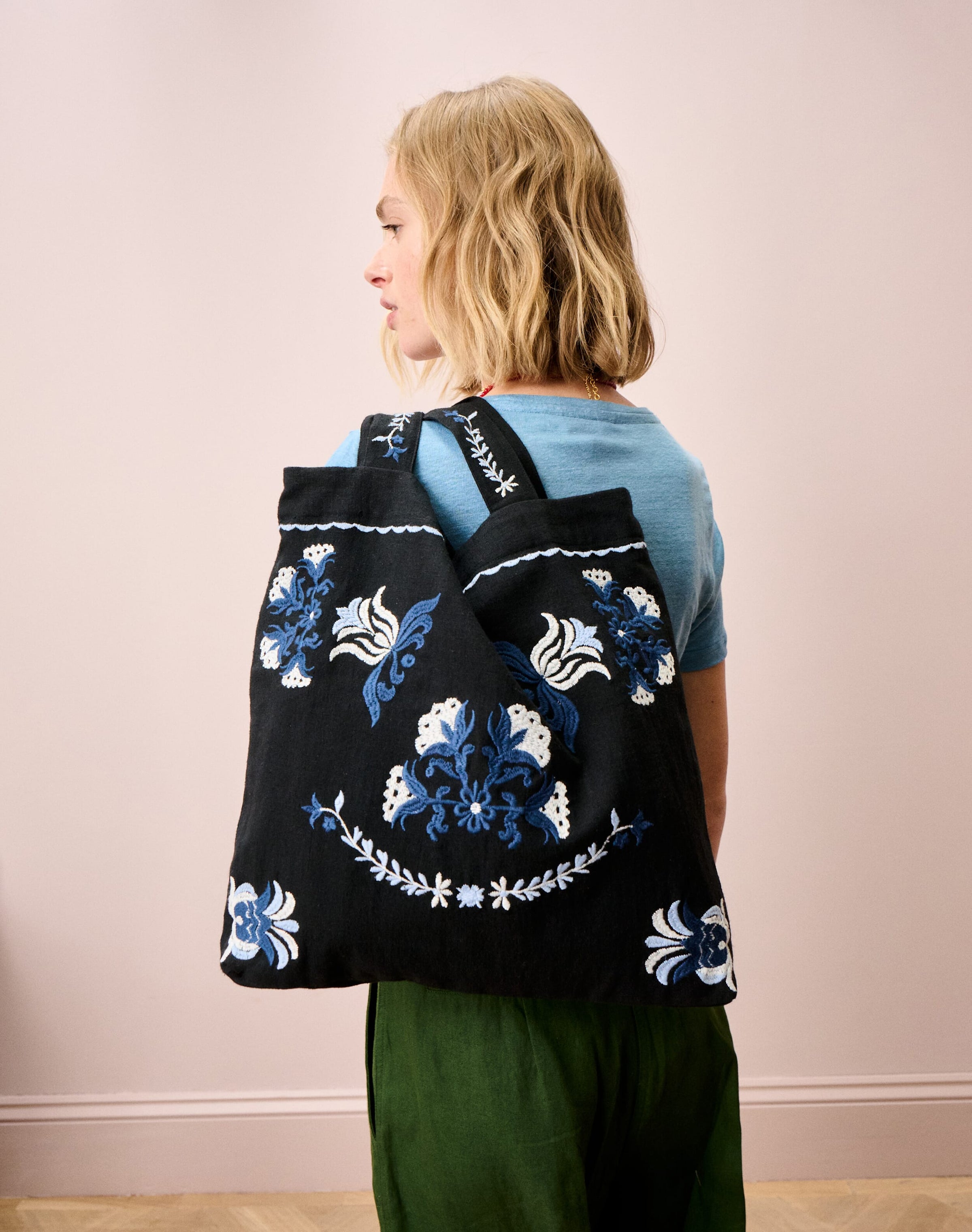Embroidered Tote Bag