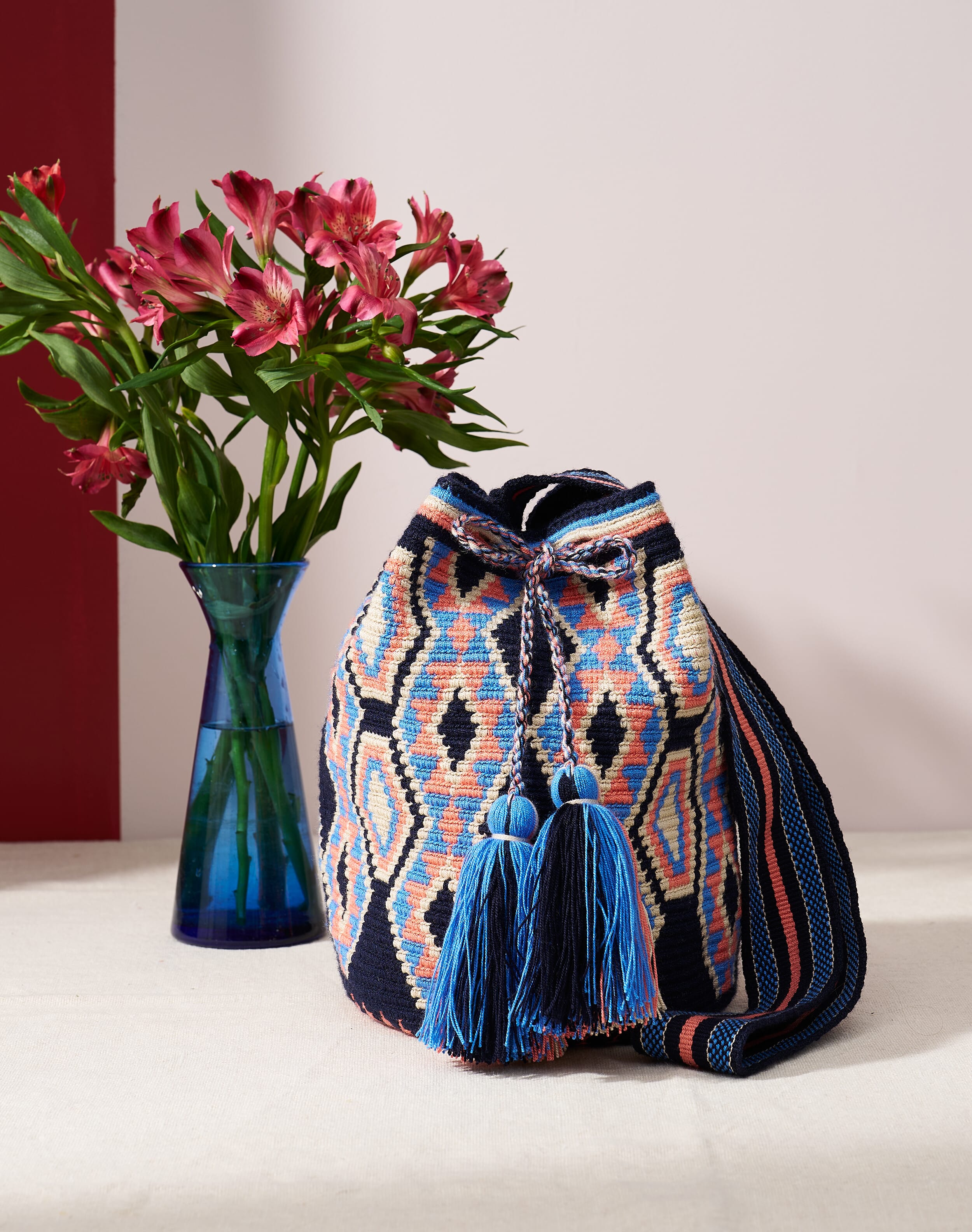 Hand Woven Folk Tassel Bag