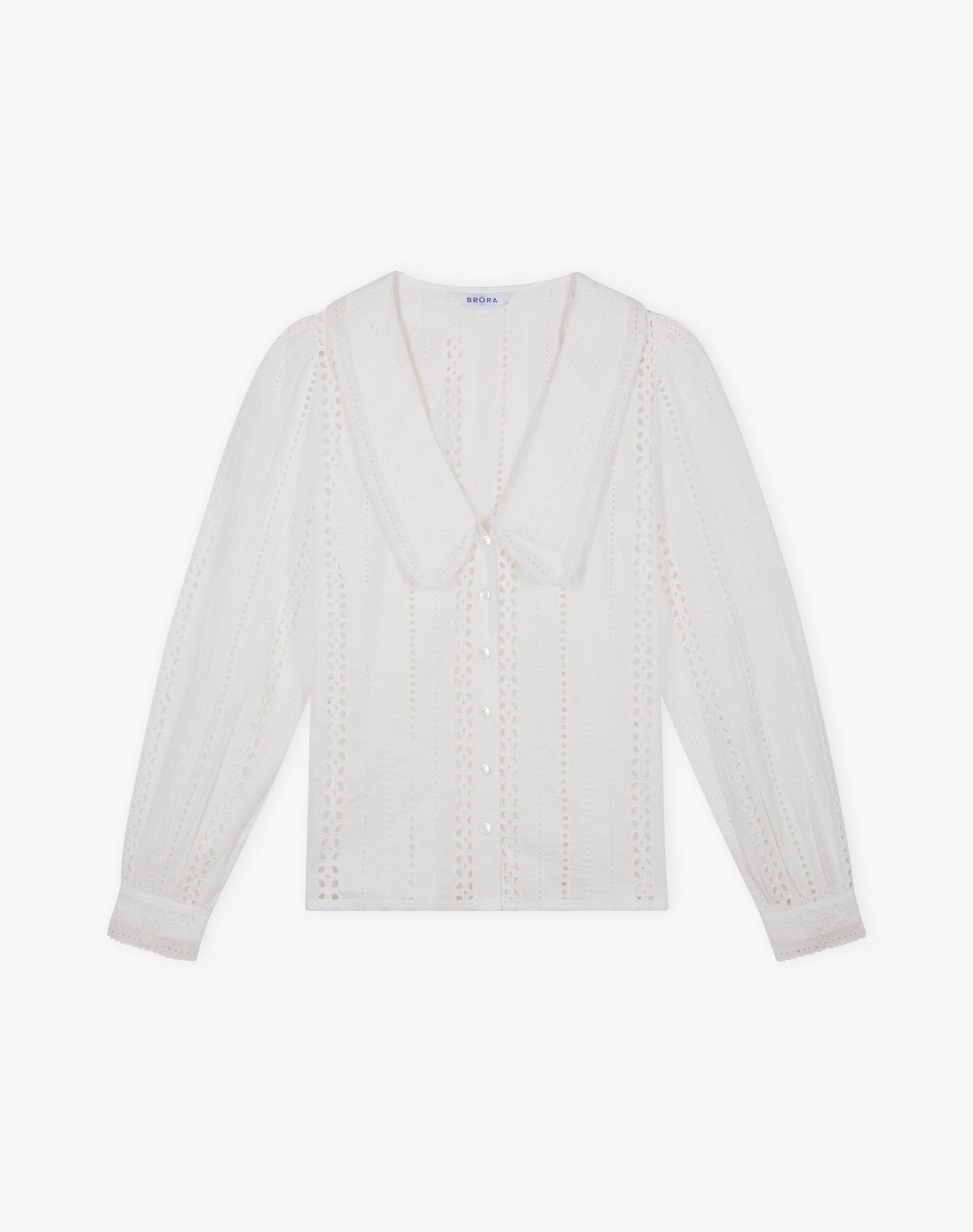 Organic Cotton Broderie Anglaise Blouse