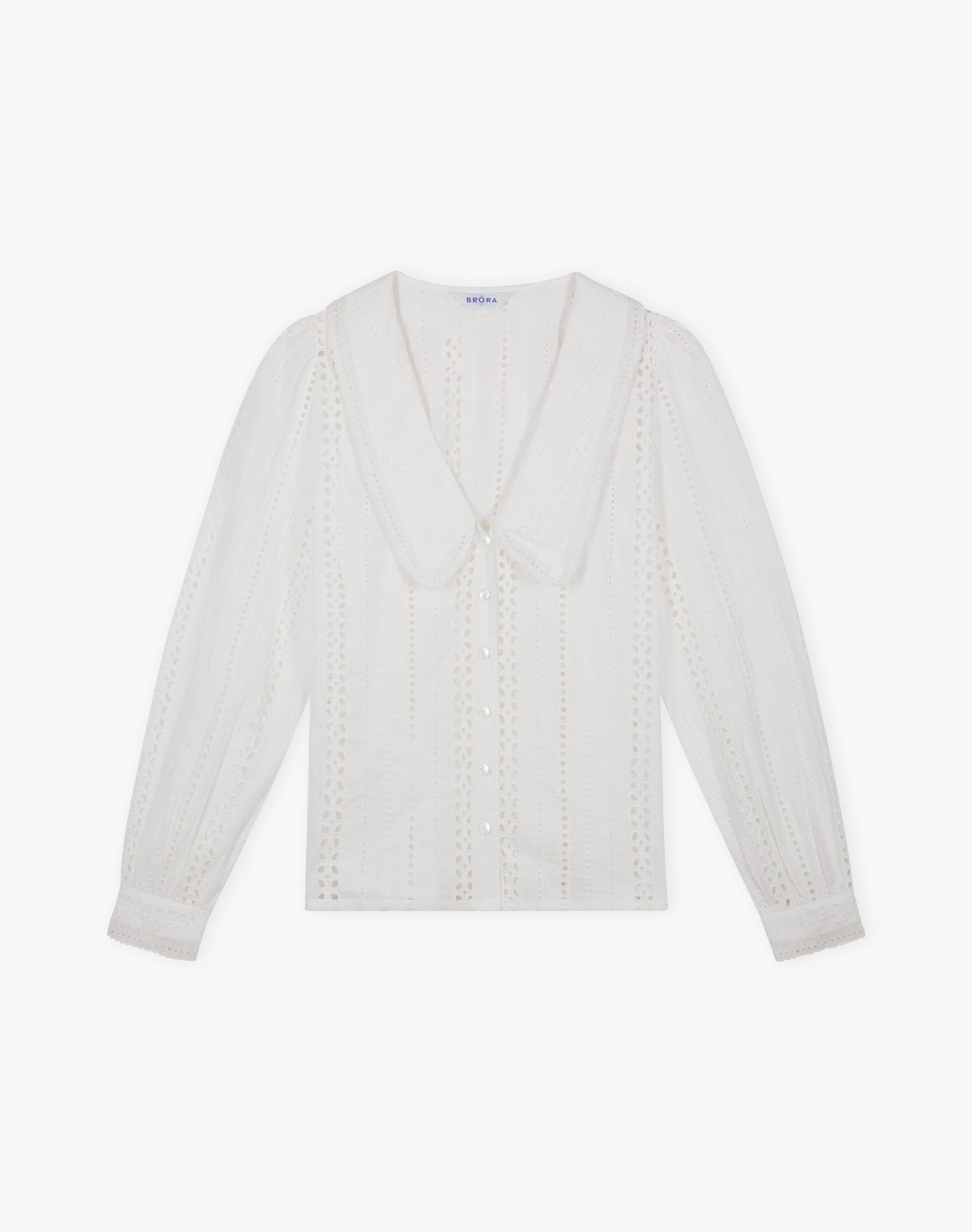 Organic Cotton Broderie Anglaise Blouse