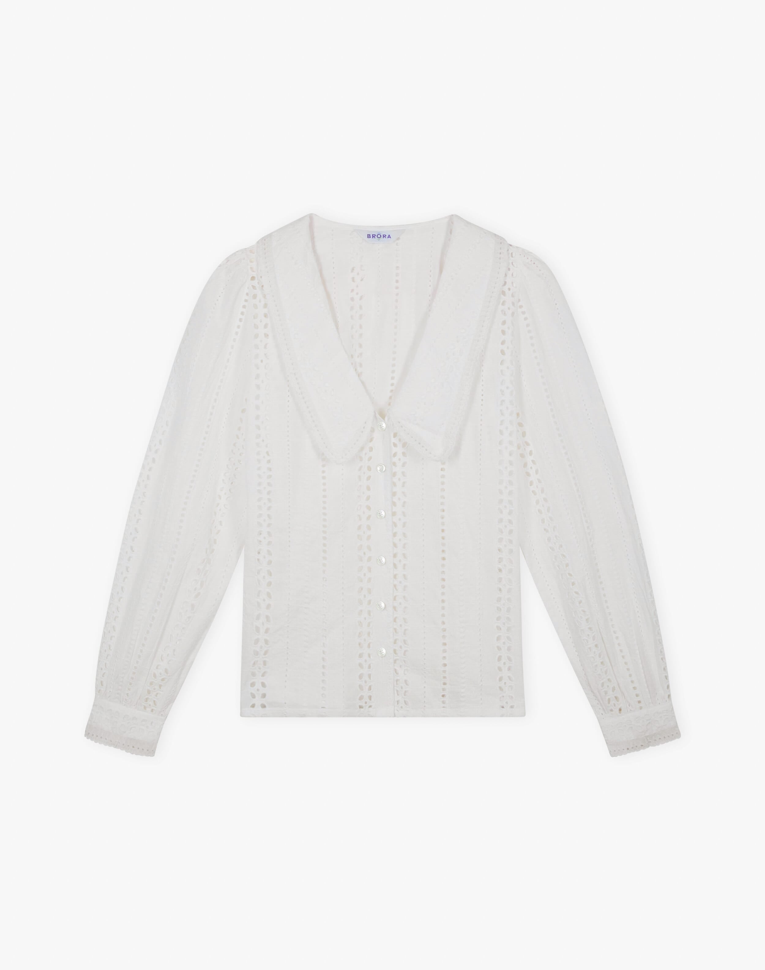 Organic Cotton Broderie Anglaise Blouse
