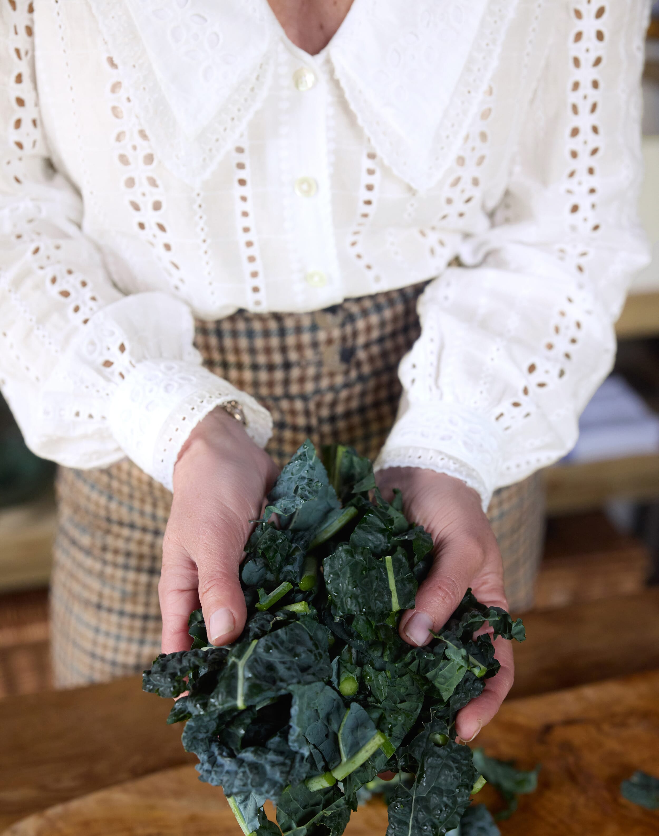 Organic Cotton Broderie Anglaise Blouse